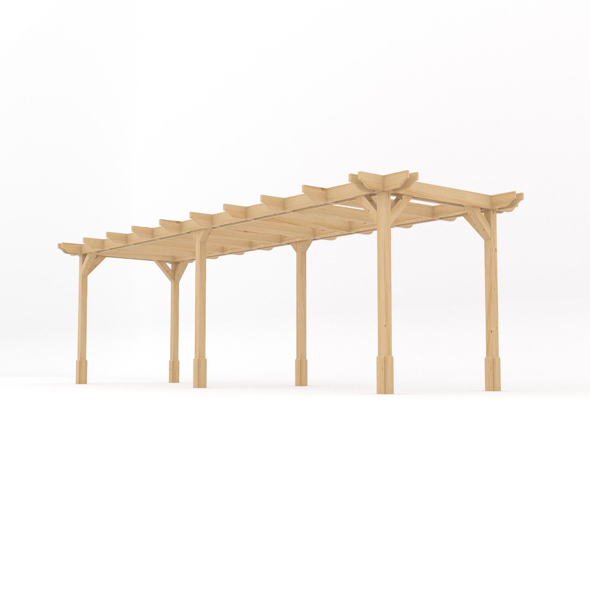 Freestanding Double Premium Pergola - Light Green - 3m Width x 7.2m Length