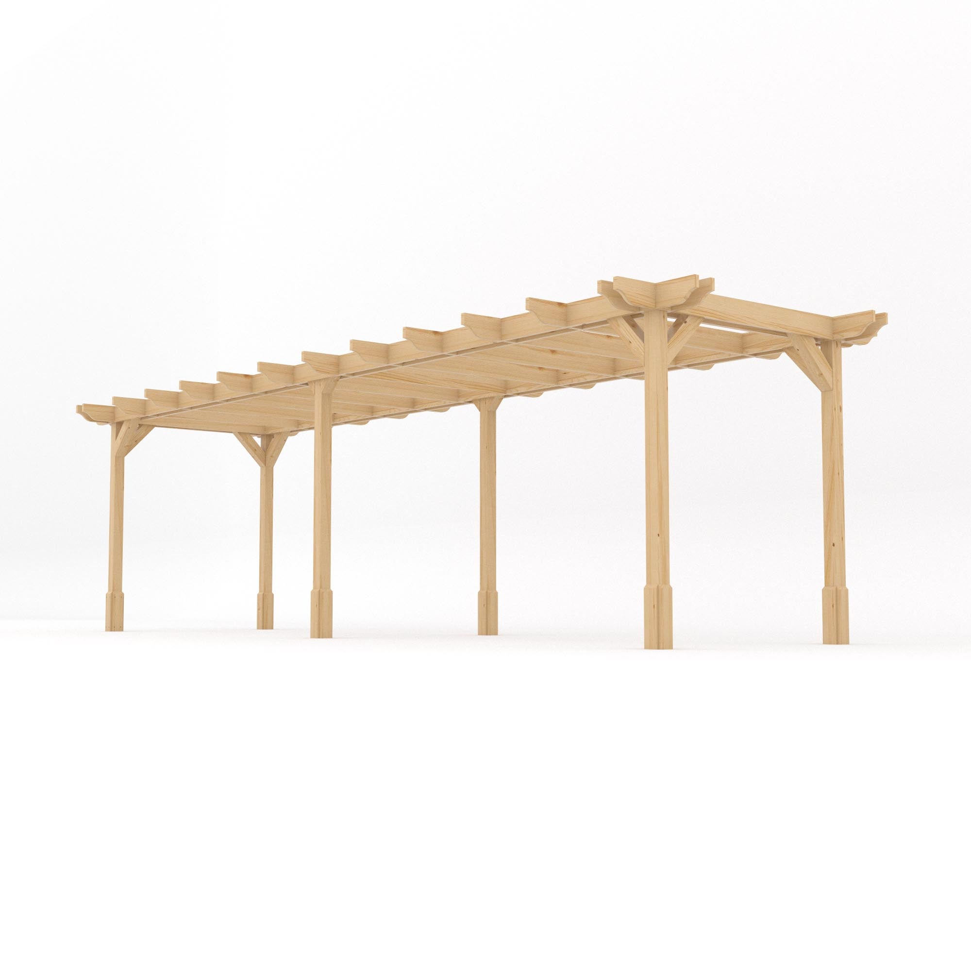 Freestanding Double Premium Pergola - Light Green - 1.8m Width x 7.8m Length