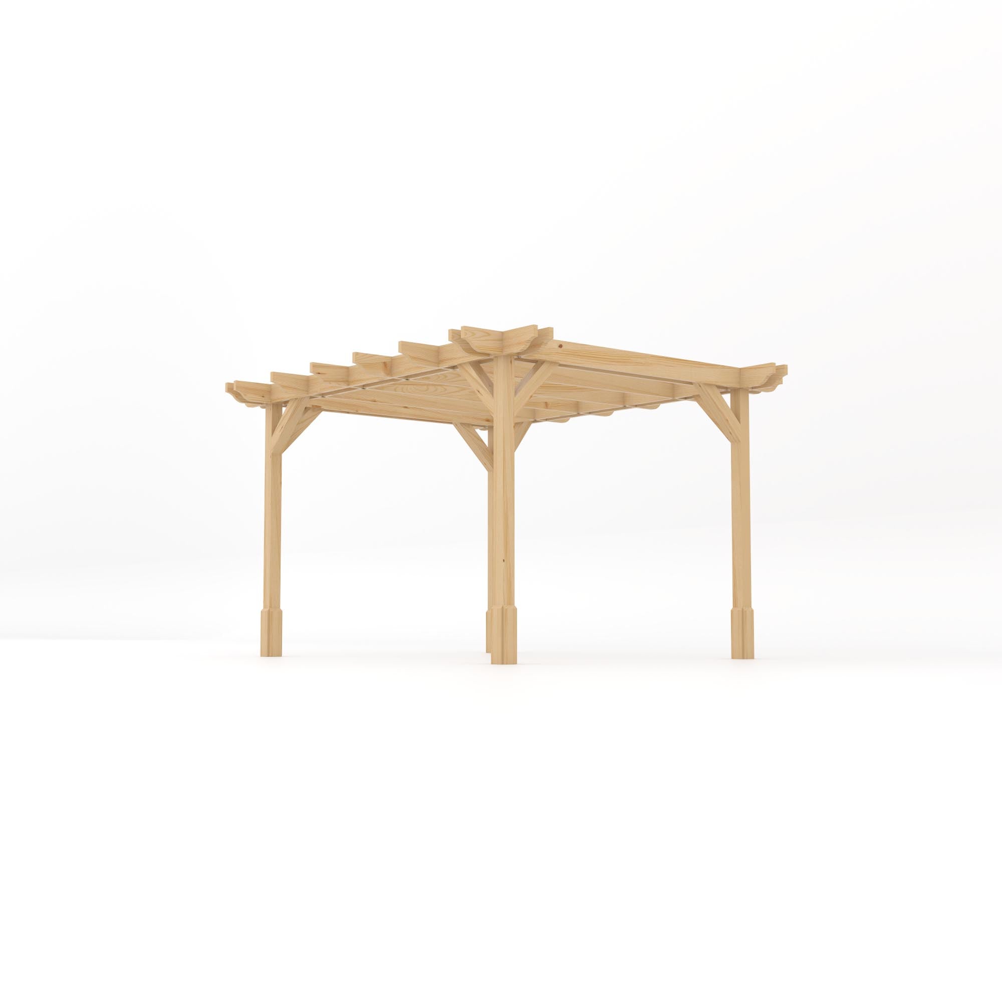 Freestanding Double Premium Pergola - Light Green - 3m Width x 3.6m Length