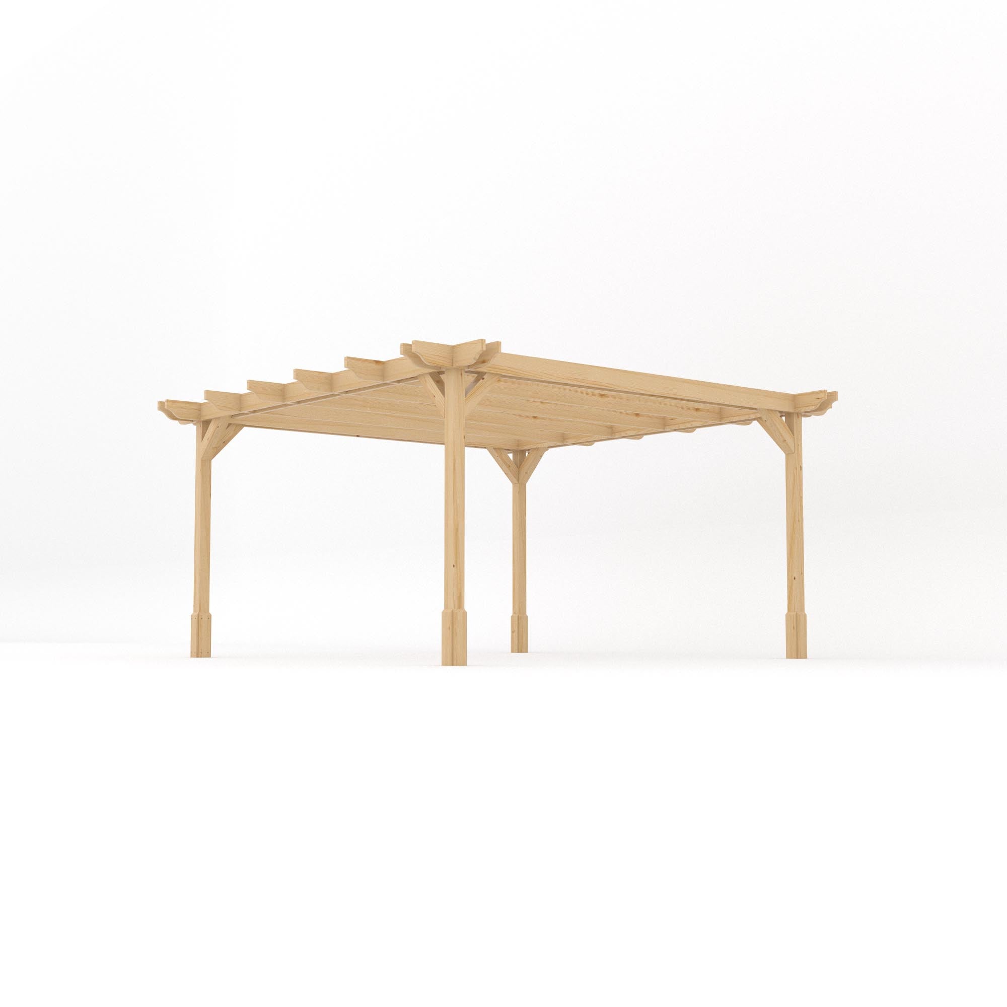 Freestanding Double Premium Pergola - Light Green - 4.2m Width x 4.2m Length