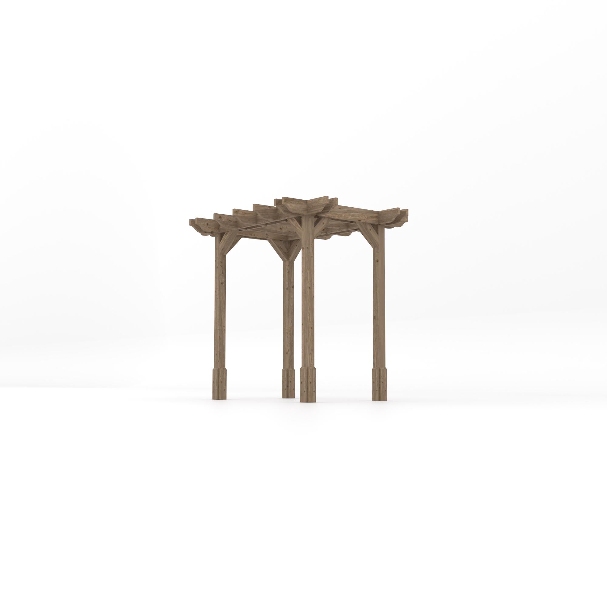 Freestanding Double Premium Pergola - Rustic Brown - 1.8m Width x 2.4m Length