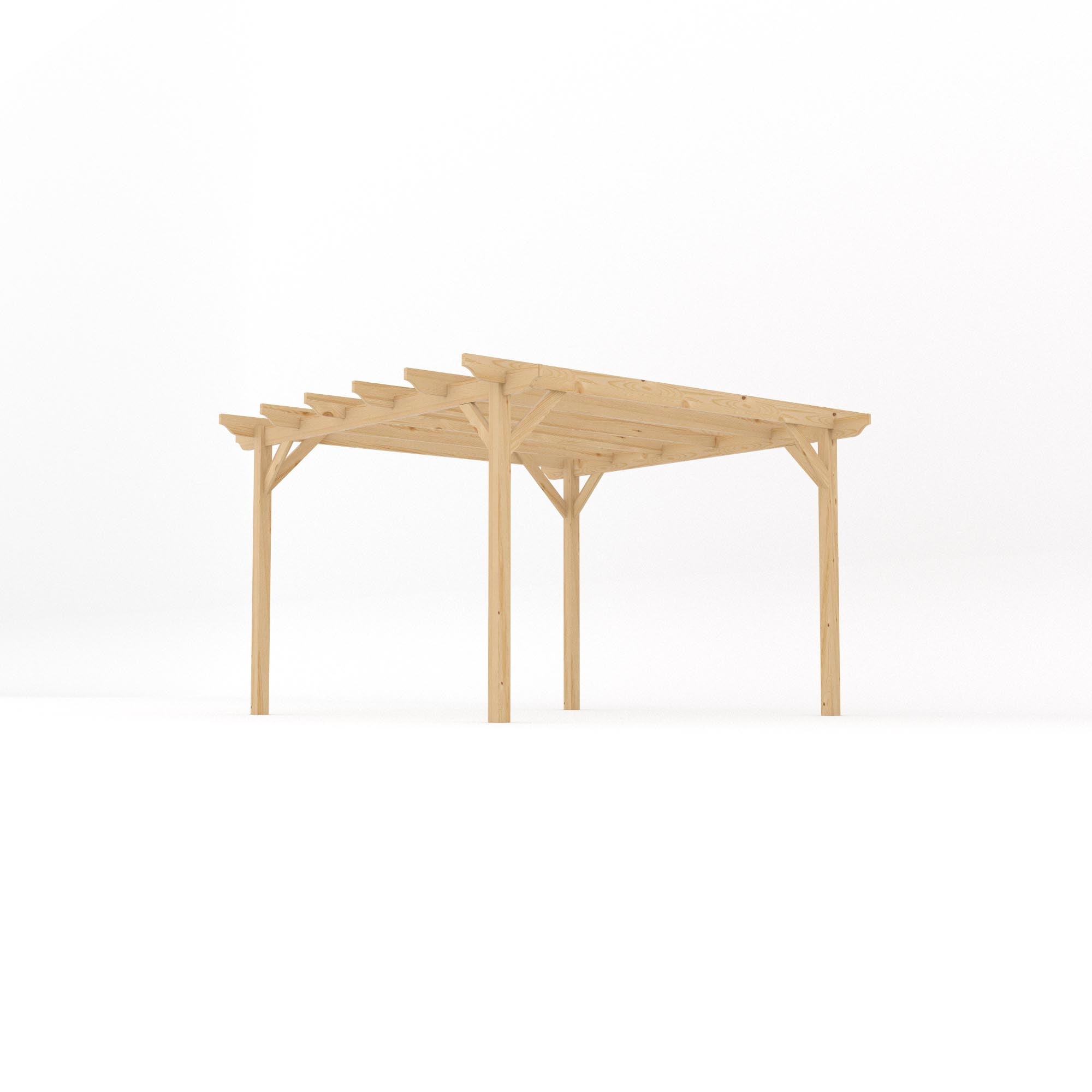 Freestanding Garden Pergola - Light Green - 3.6m Width x 3.6m Length - Clearance Grade