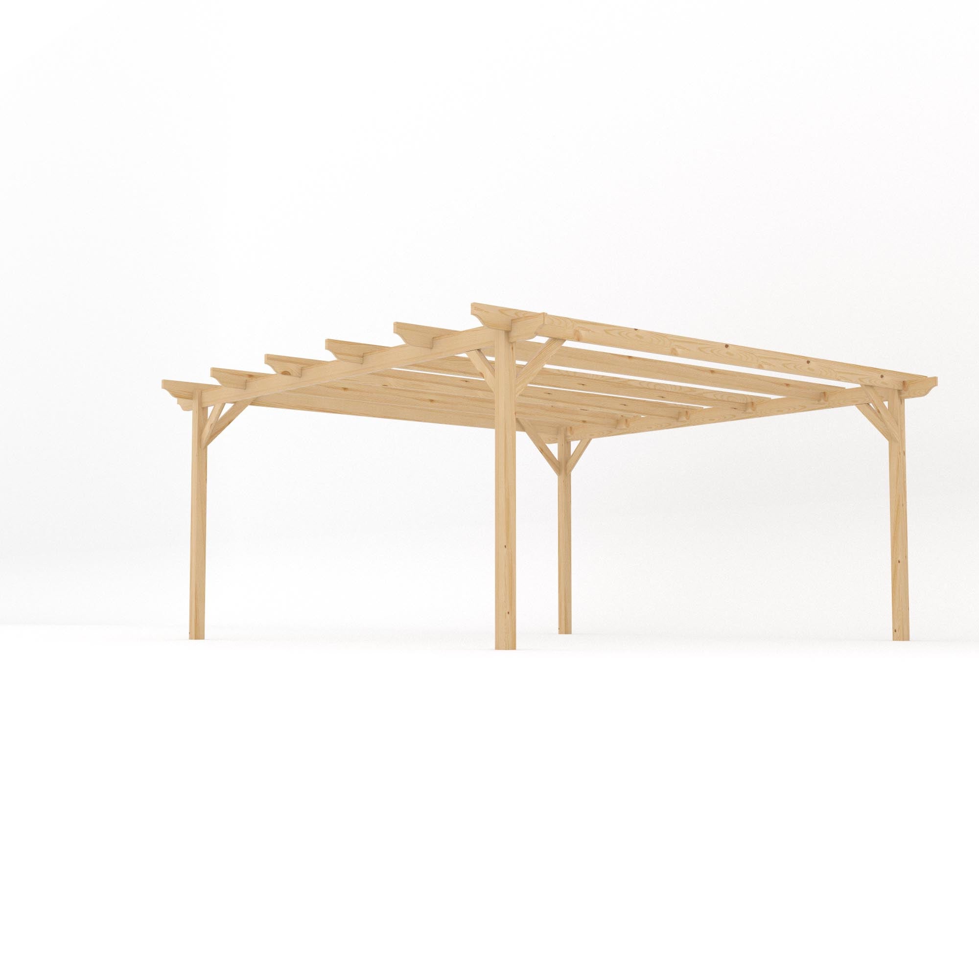 Freestanding Garden Pergola - Light Green - 4.8m Width x 4.8m Length - Clearance Grade