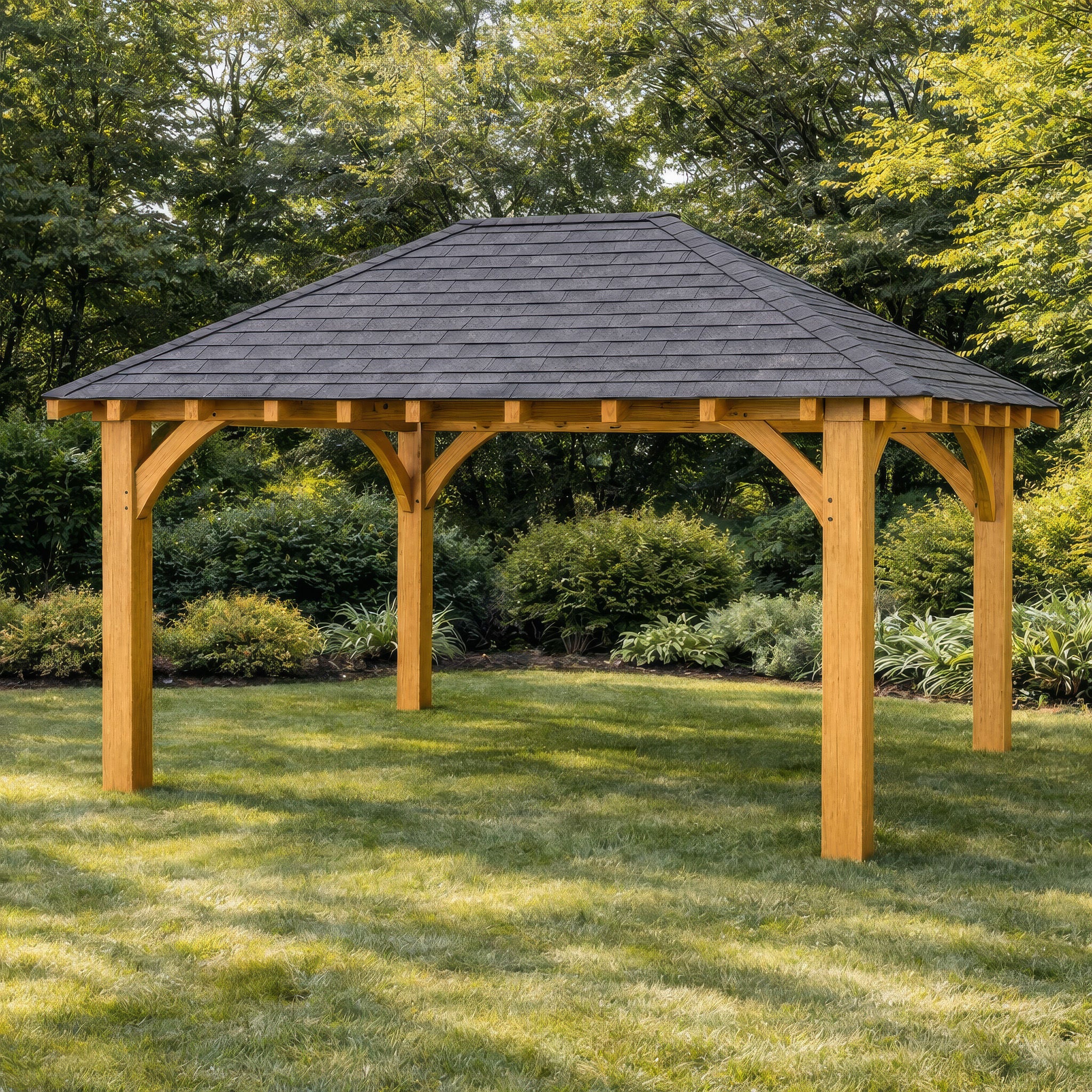 Freestanding Green Oak Framed Gazebo - 3m Width x 4.2m Length