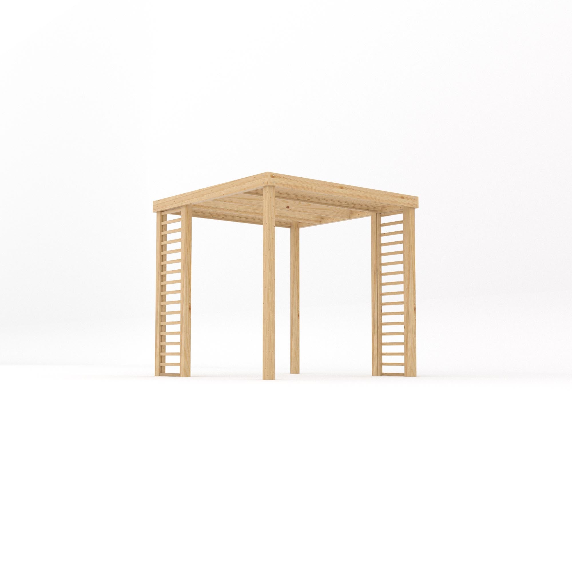 Freestanding Panel Pergola - Light Green - 2.4m Width x 2.4m Length