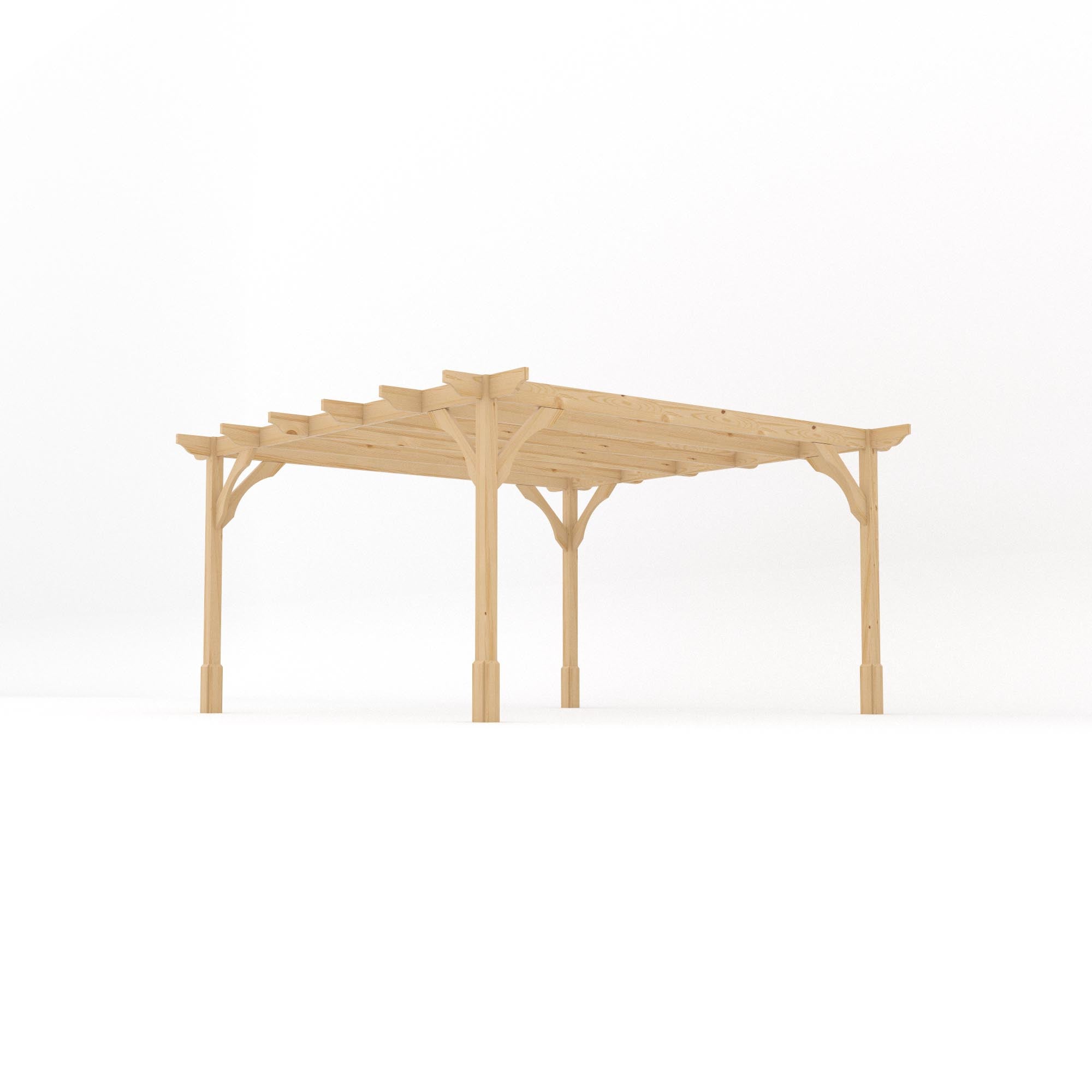 Freestanding Premium Pergola - Light Green - 4.2m Width x 4.2m Length - Clearance Grade