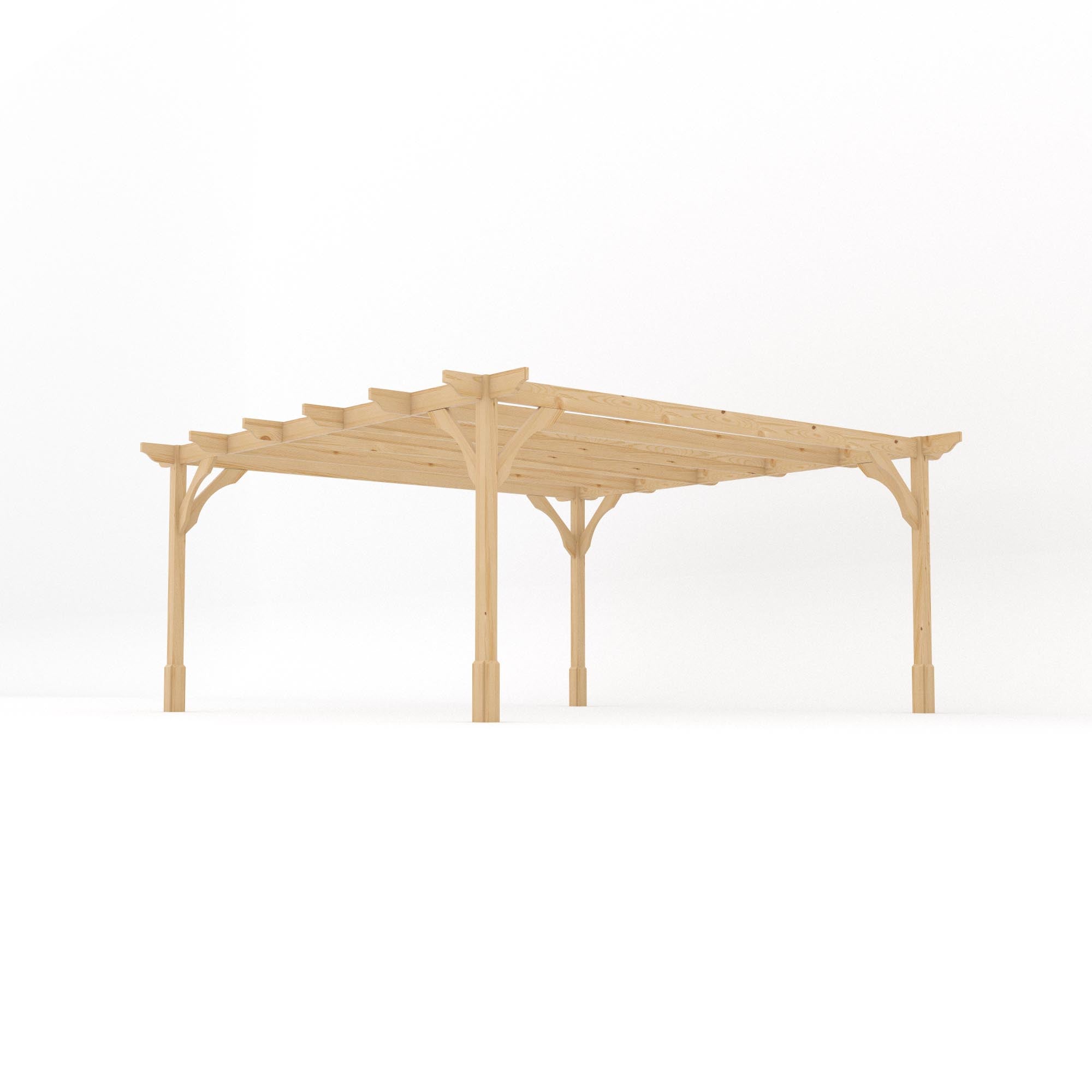 Freestanding Premium Pergola - Light Green - 4.8m Width x 4.8m Length - Clearance Grade