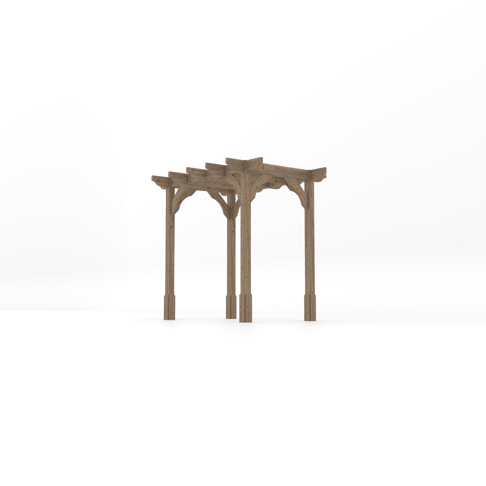 Freestanding Premium Pergola - Rustic Brown - 1.8m Width x 2.4m Length