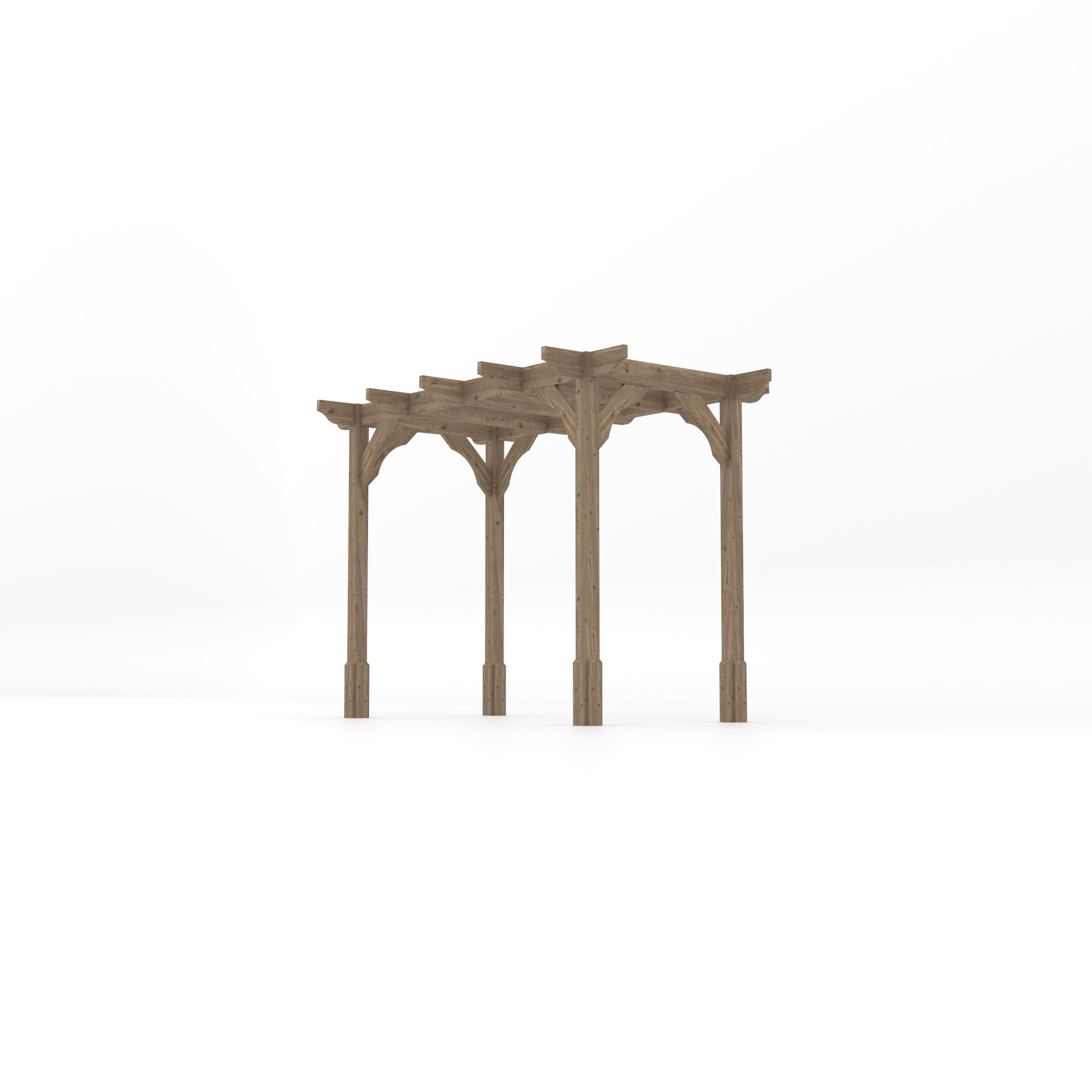 Freestanding Premium Pergola - Rustic Brown - 1.8m Width x 3.6m Length