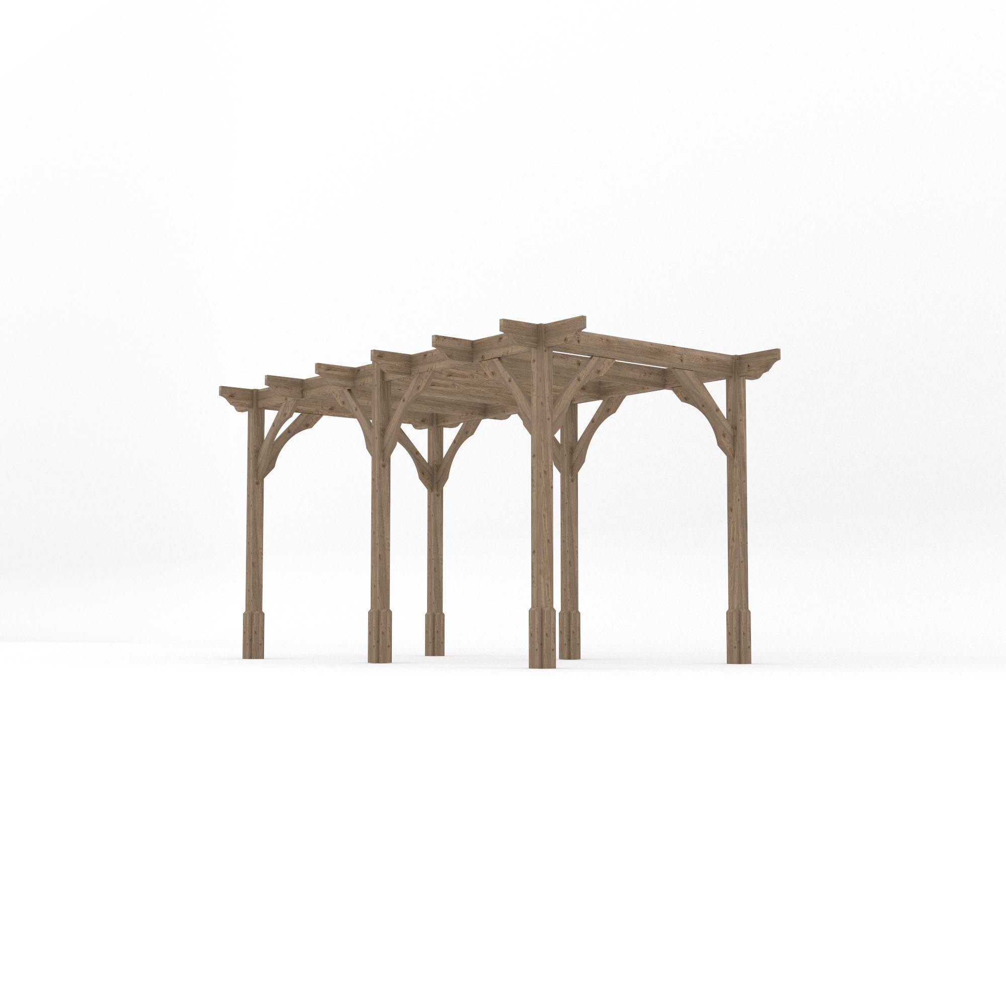 Freestanding Premium Pergola - Rustic Brown - 1.8m Width x 4.2m Length