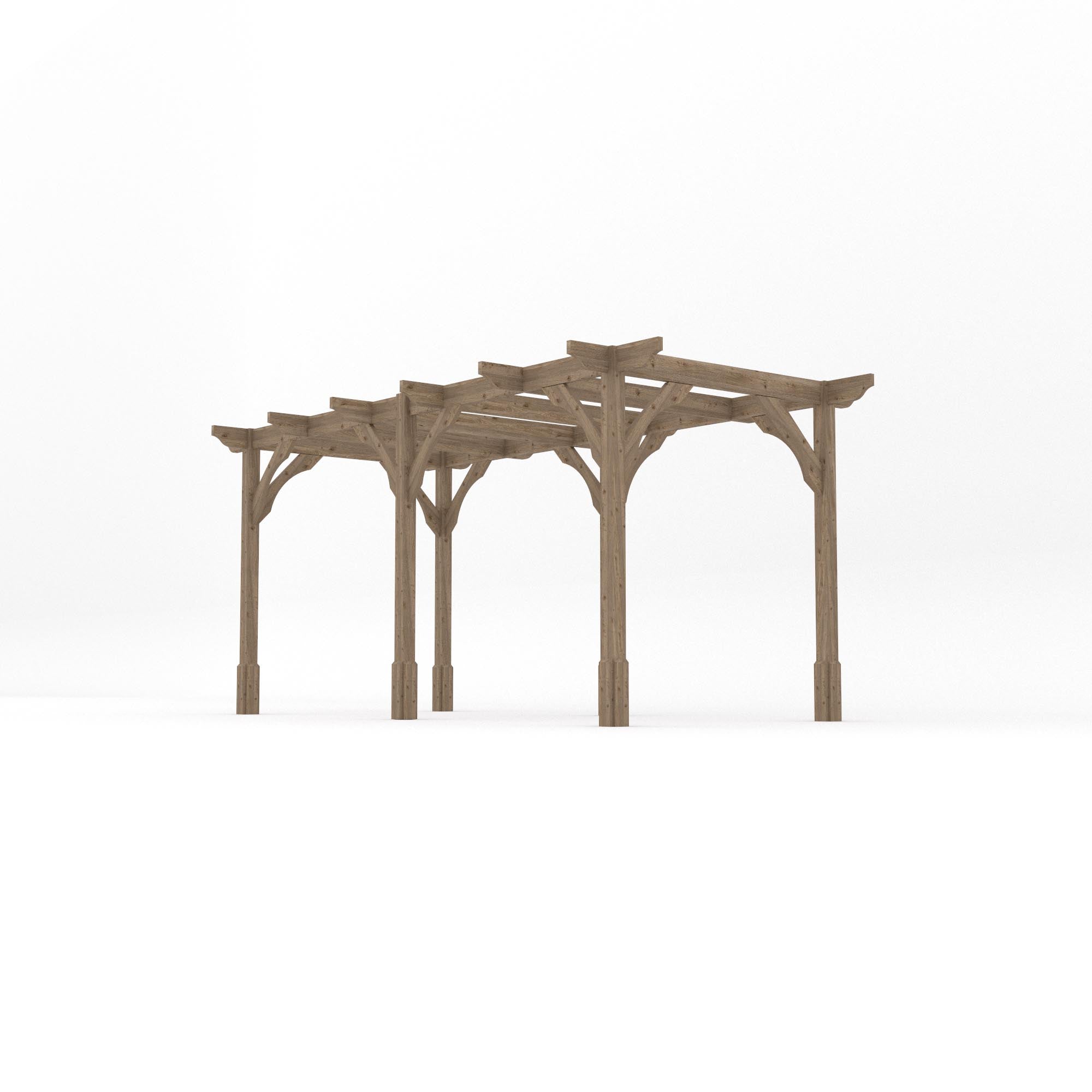 Freestanding Premium Pergola - Rustic Brown - 4.2m Width x 4.8m Length