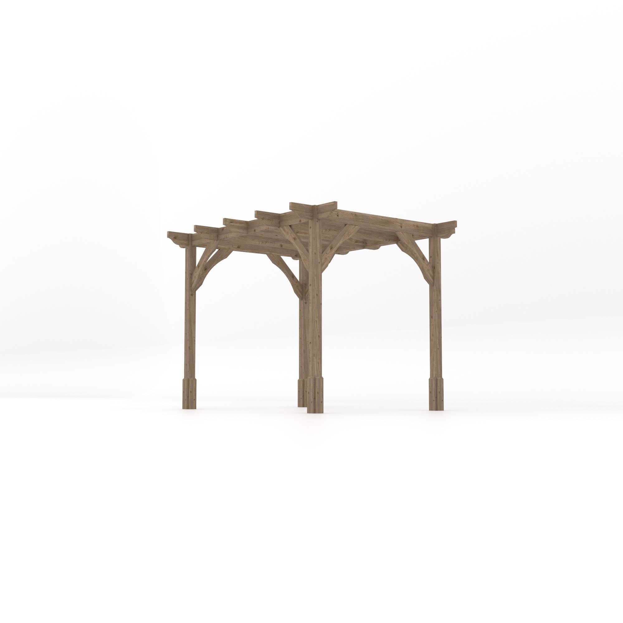Freestanding Premium Pergola - Rustic Brown - 2.4m Width x 3m Length