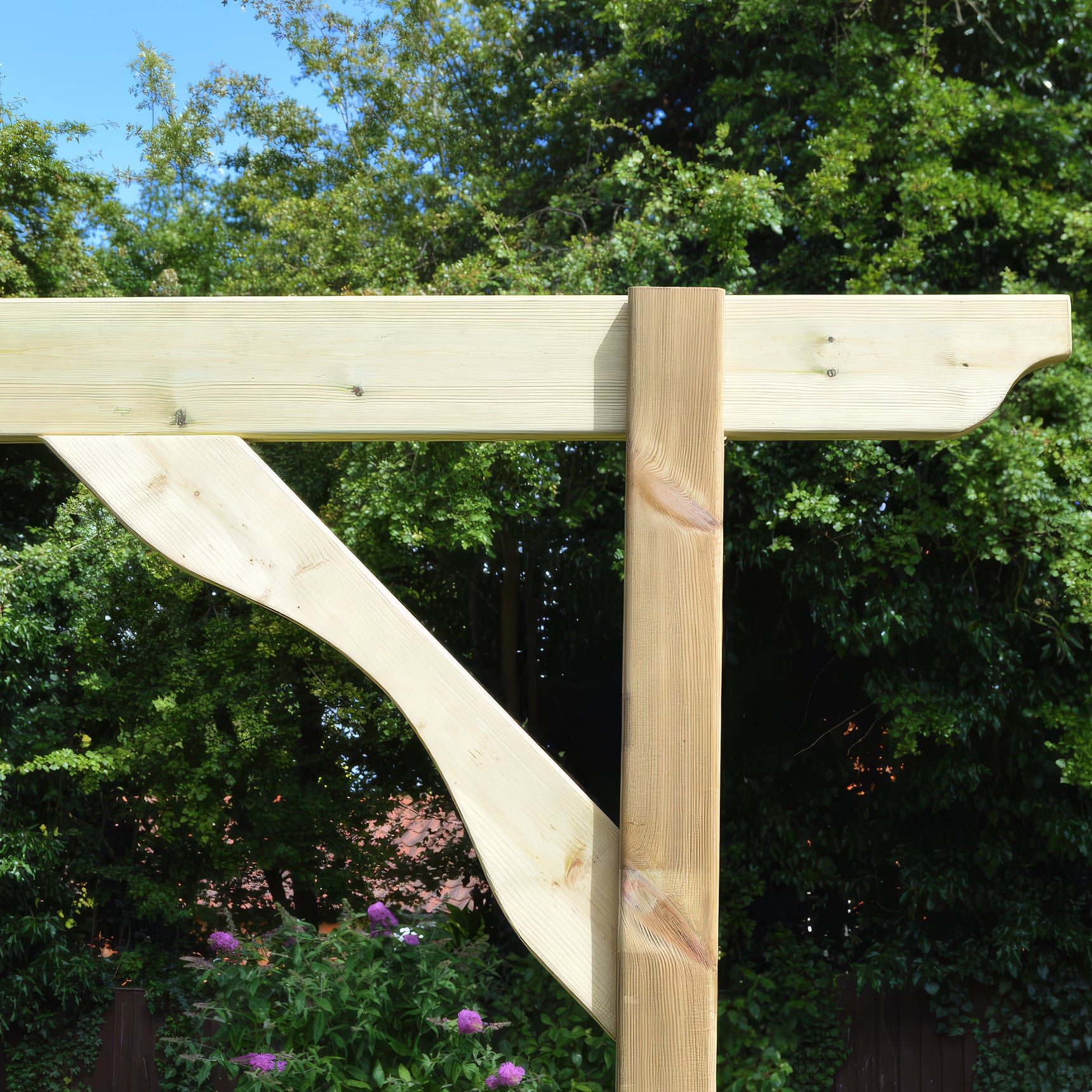 Freestanding Screen Pergola - Light Green - 3.6m Length