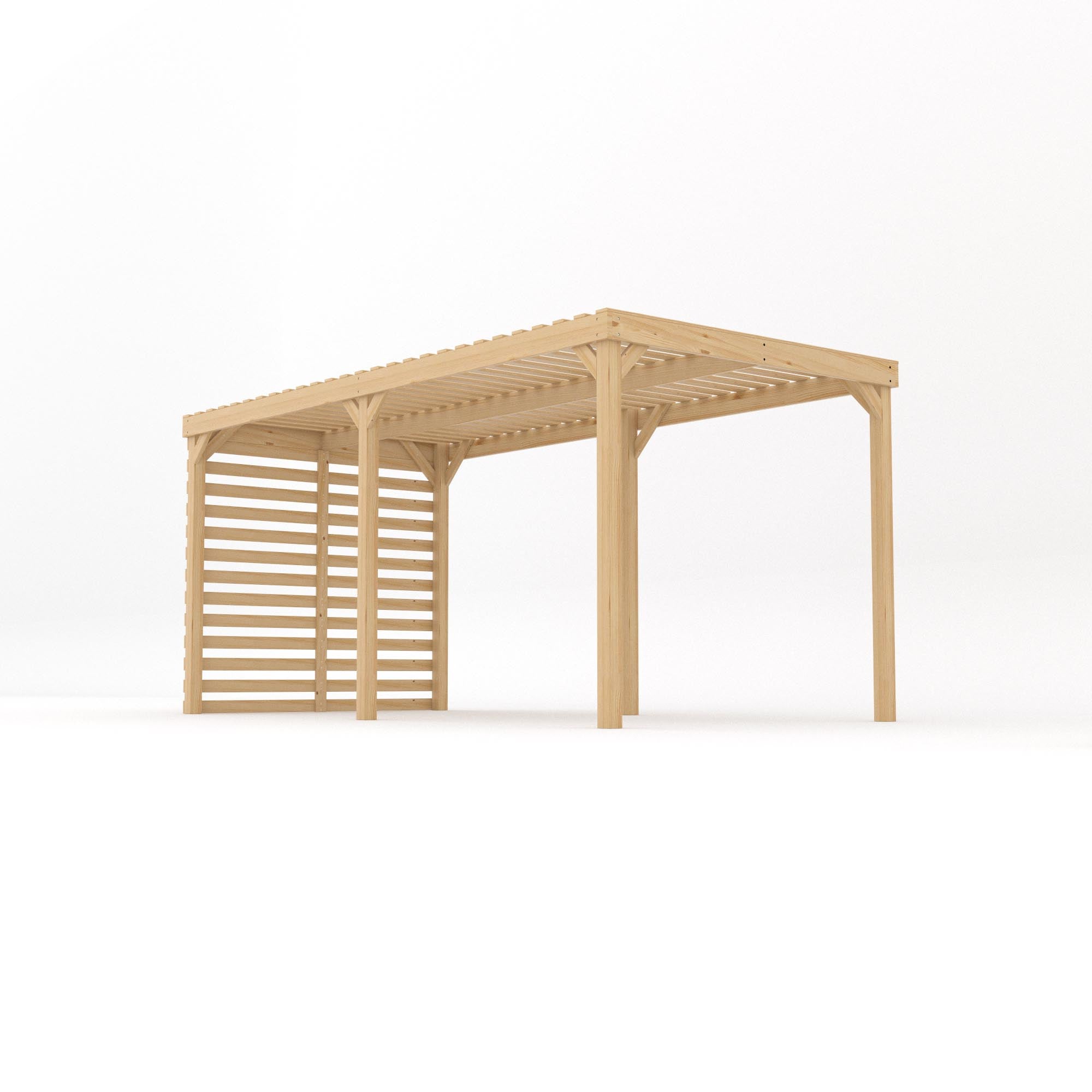 Freestanding Shade Pergola - Light Green - 2.4m Width x 4.8m Length