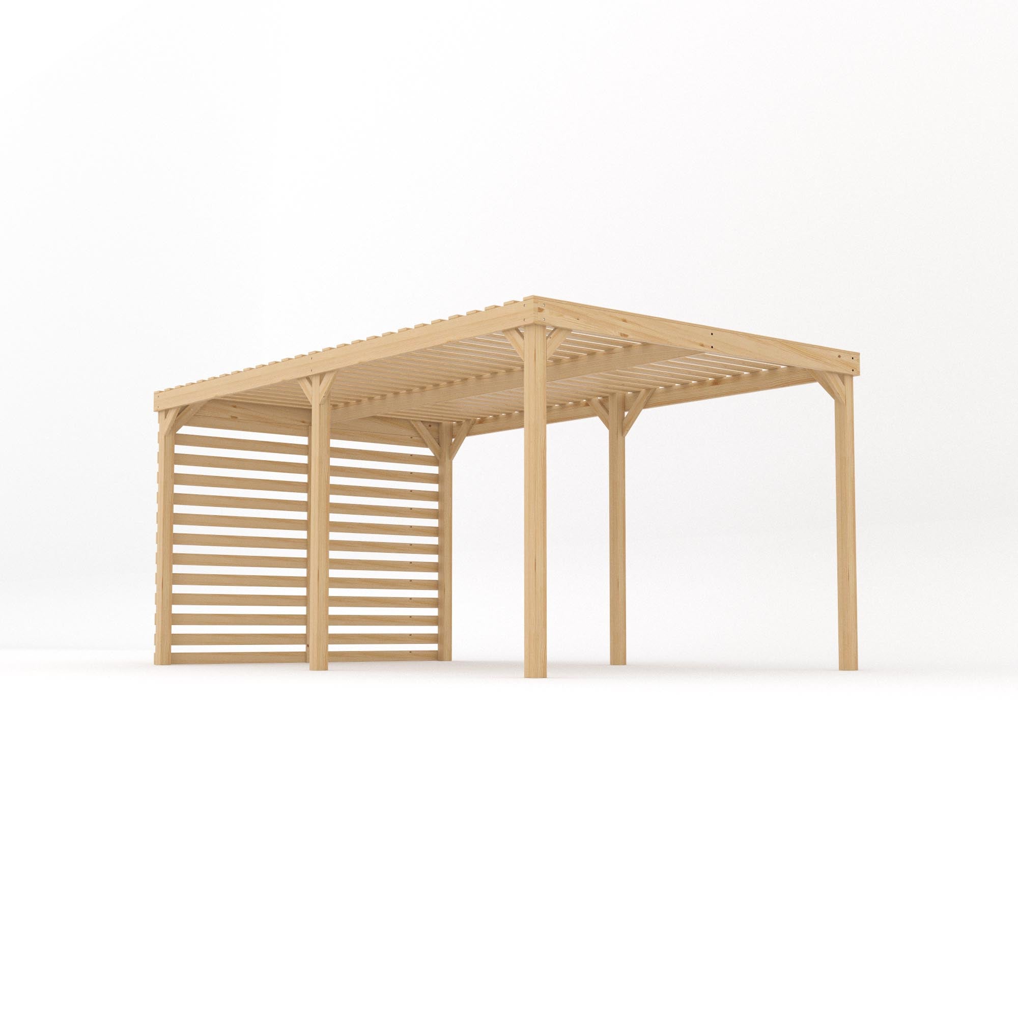 Freestanding Shade Pergola - Light Green - 3m Width x 4.8m Length