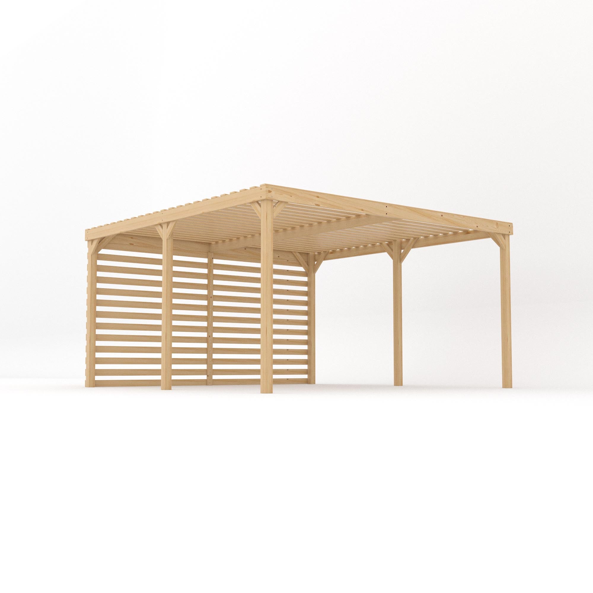 Freestanding Shade Pergola - Light Green - 4.2m Width x 4.2m Length