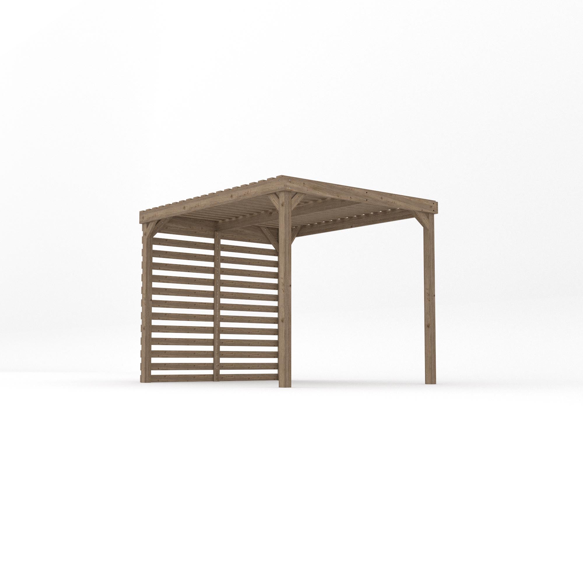 Freestanding Shade Pergola - Rustic Brown - 2.4m Width x 3m Length