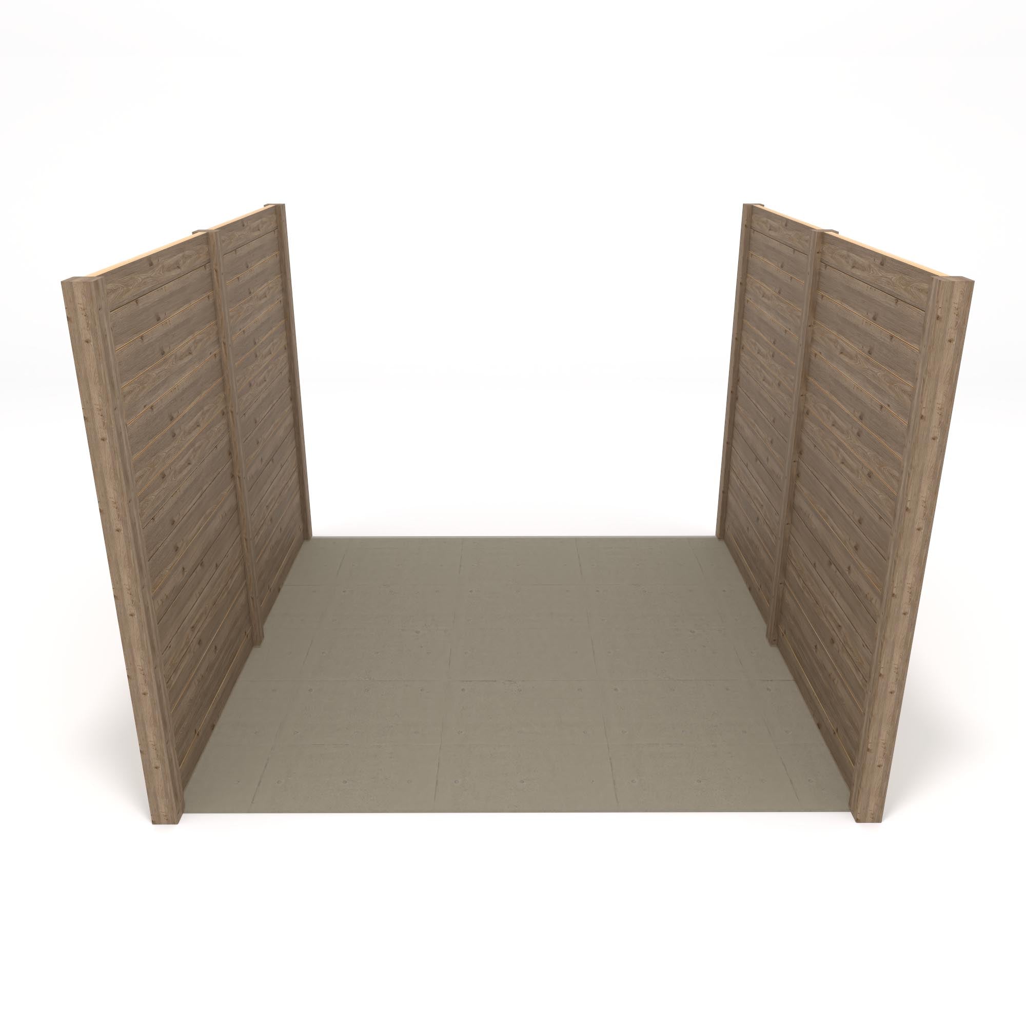 Freestanding Box Pergola - Rustic Brown - 3m Width x 3m Length - Clearance Grade