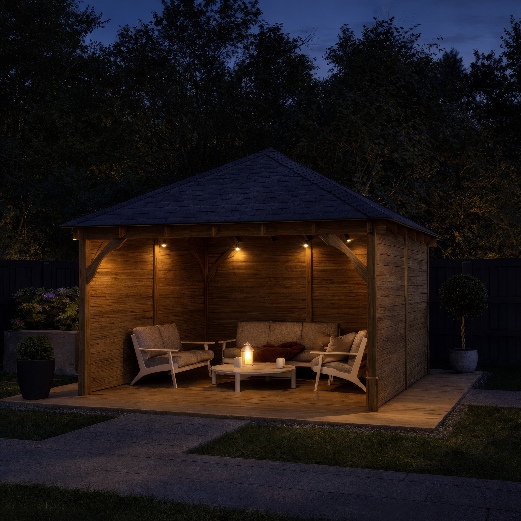 Ayston Apex Gazebo - Light Green - 4m Width x 4m Length