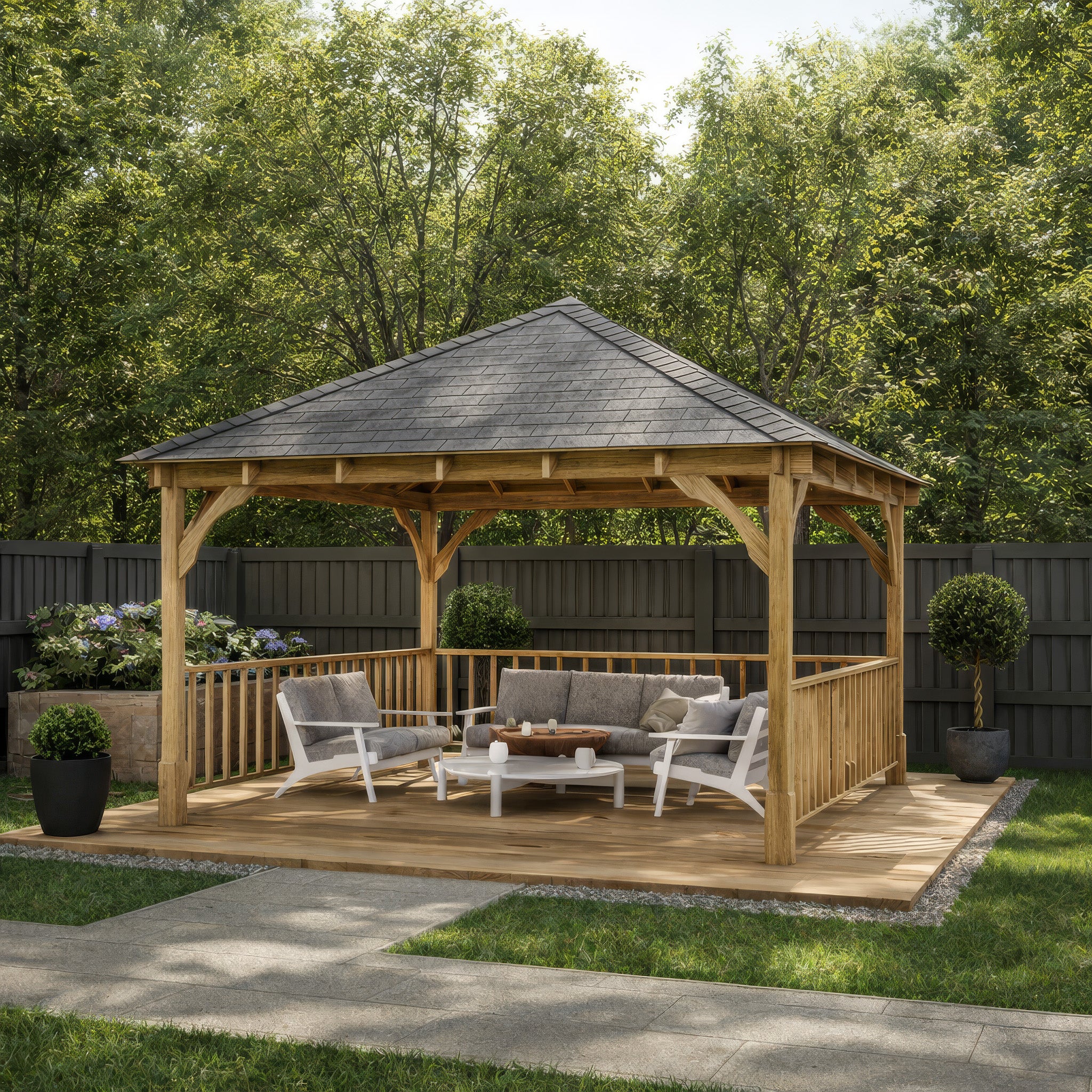Ayston Apex Gazebo - Light Green - 4m Width x 4m Length