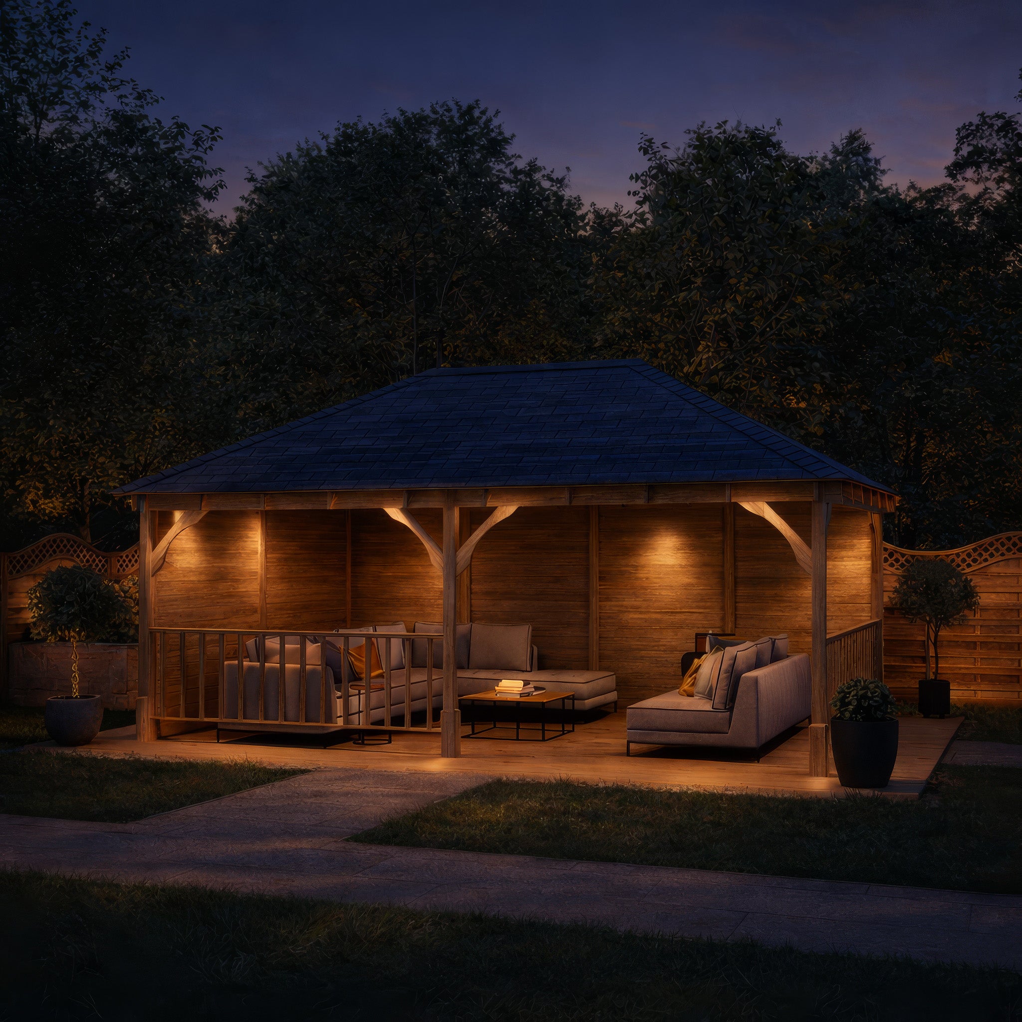 Beaumont Apex Gazebo - Light Green - 3m Width x 5m Length