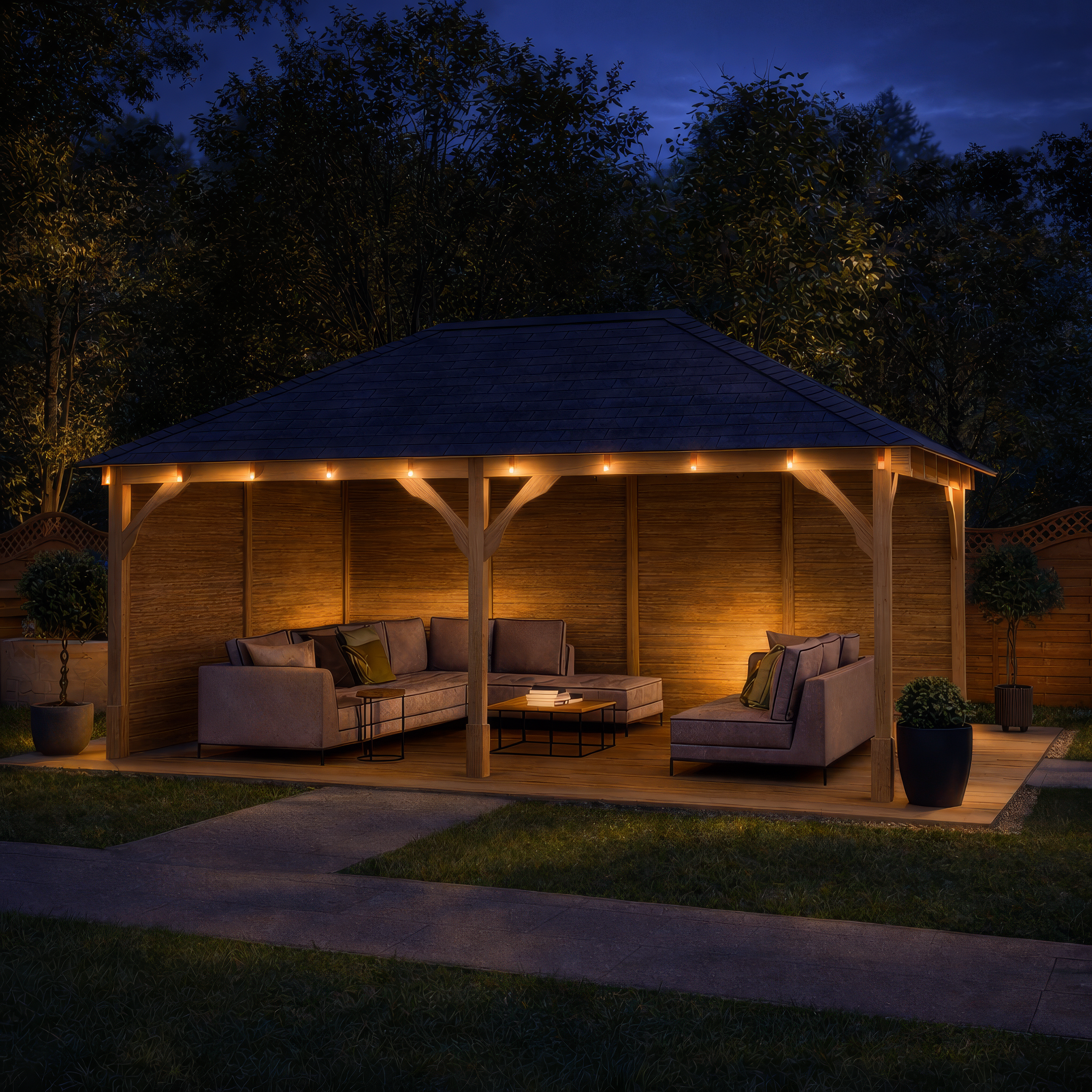 Beaumont Apex Gazebo - Light Green - 3m Width x 5m Length
