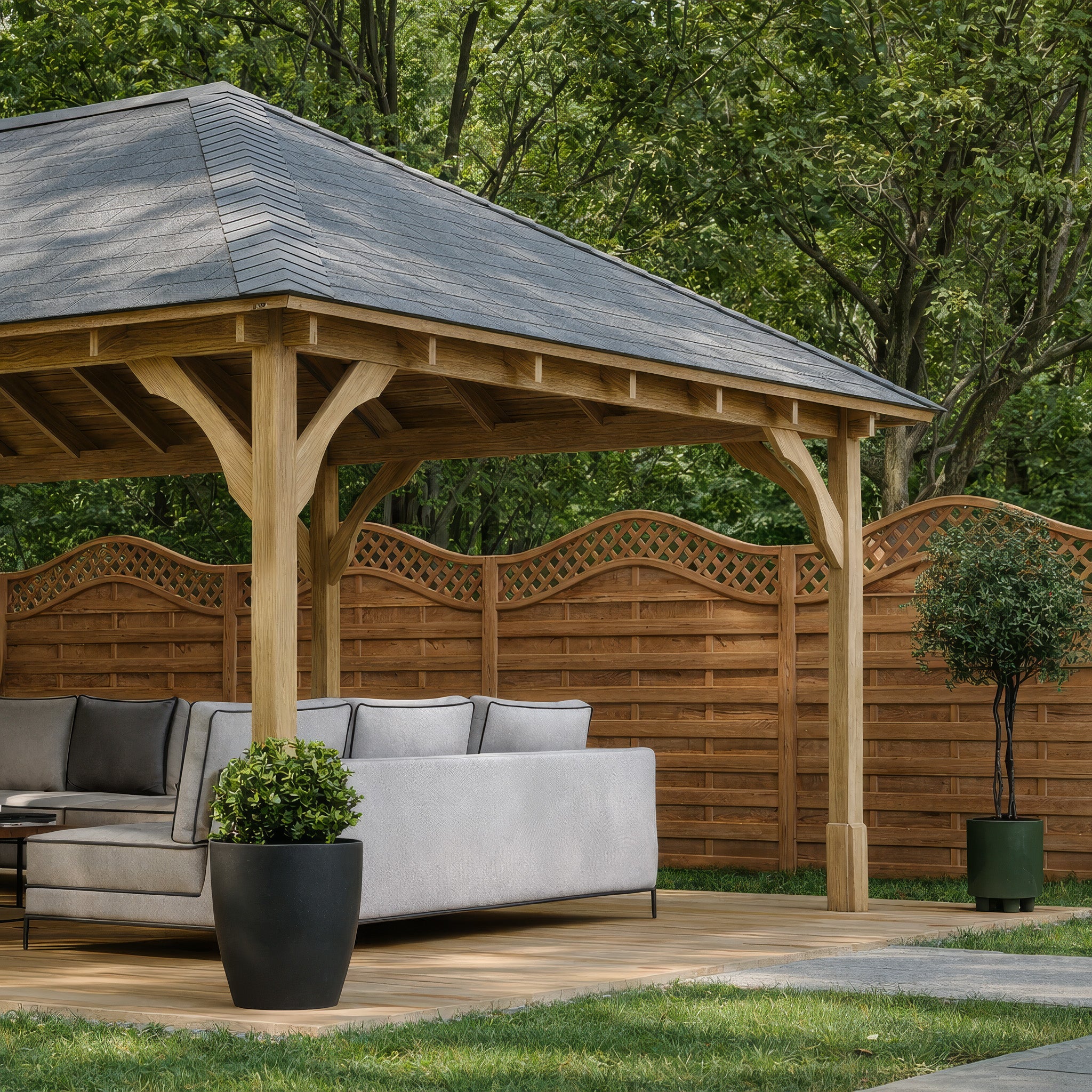 Beaumont Apex Gazebo - Light Green - 3m Width x 5m Length