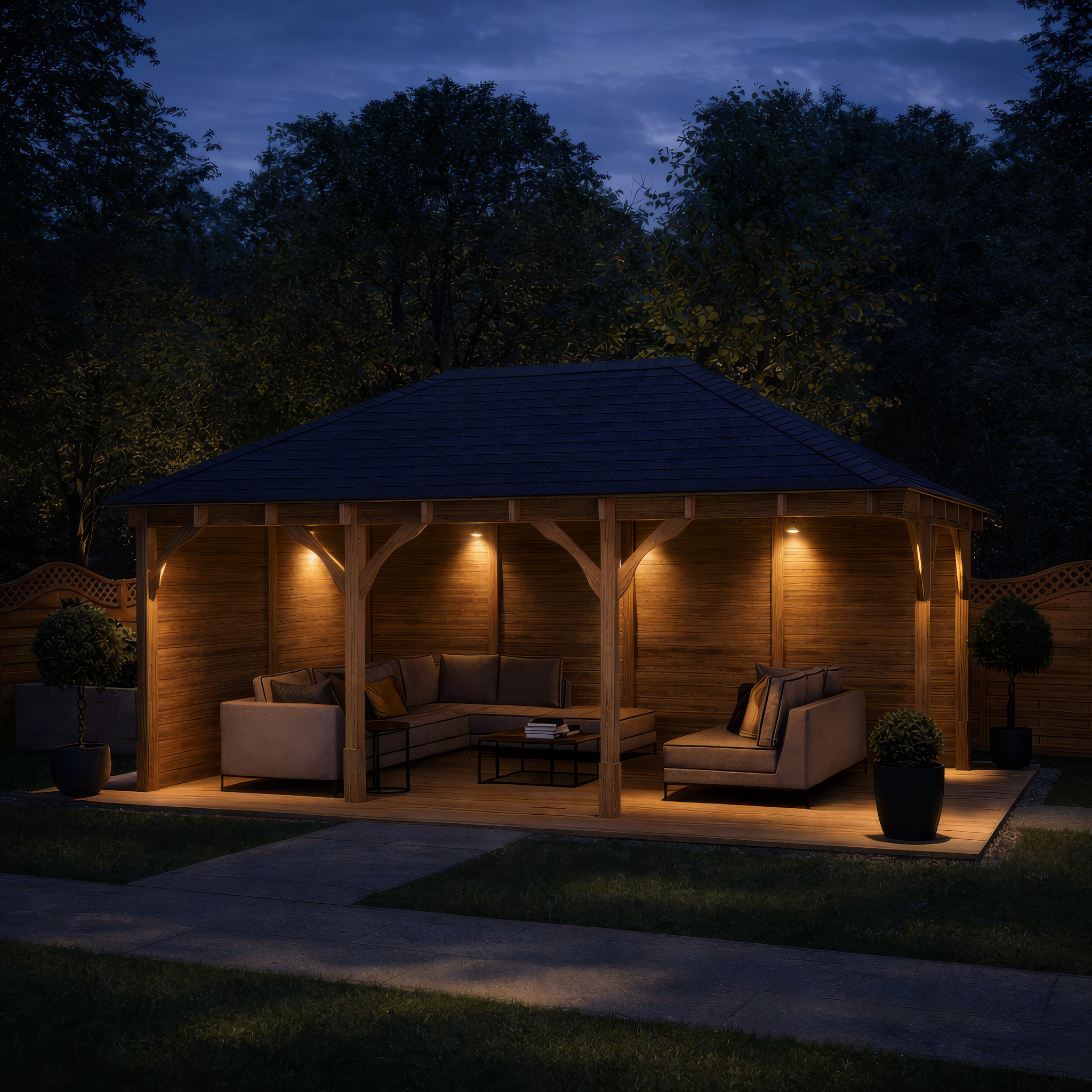Clipsham Apex Gazebo - Light Green - 3m Width x 5m Length