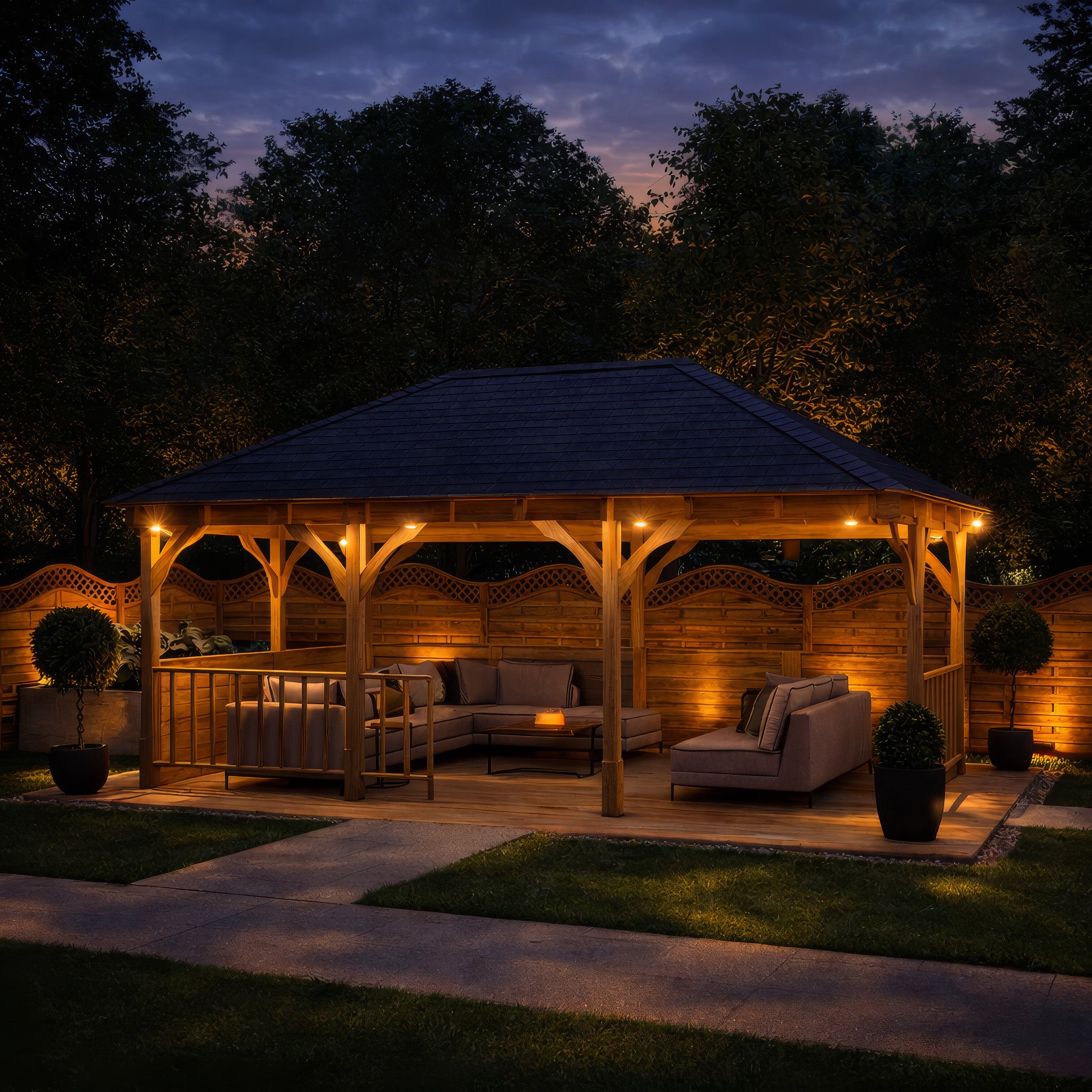Clipsham Apex Gazebo - Light Green - 3m Width x 5m Length