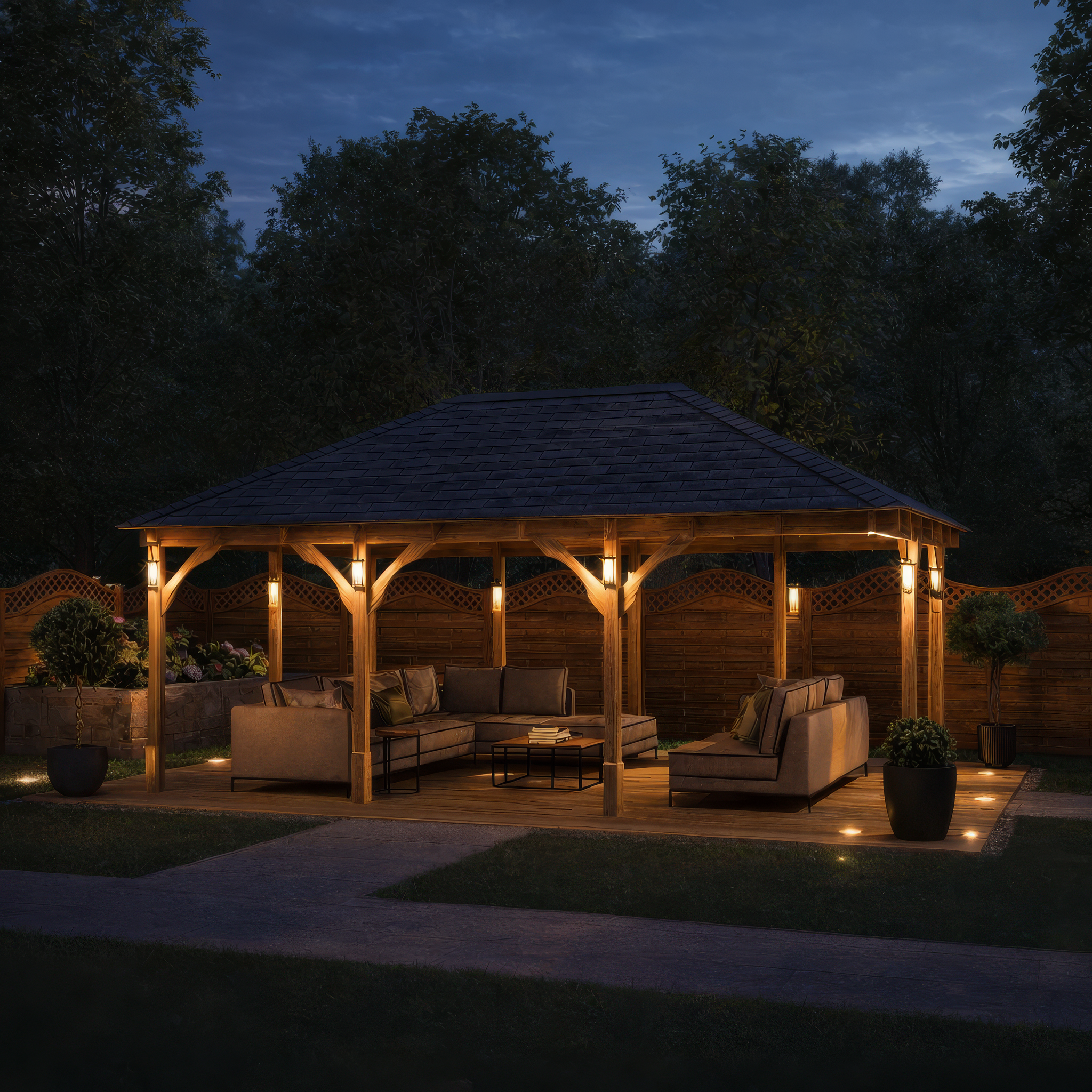 Clipsham Apex Gazebo - Light Green - 3m Width x 5m Length