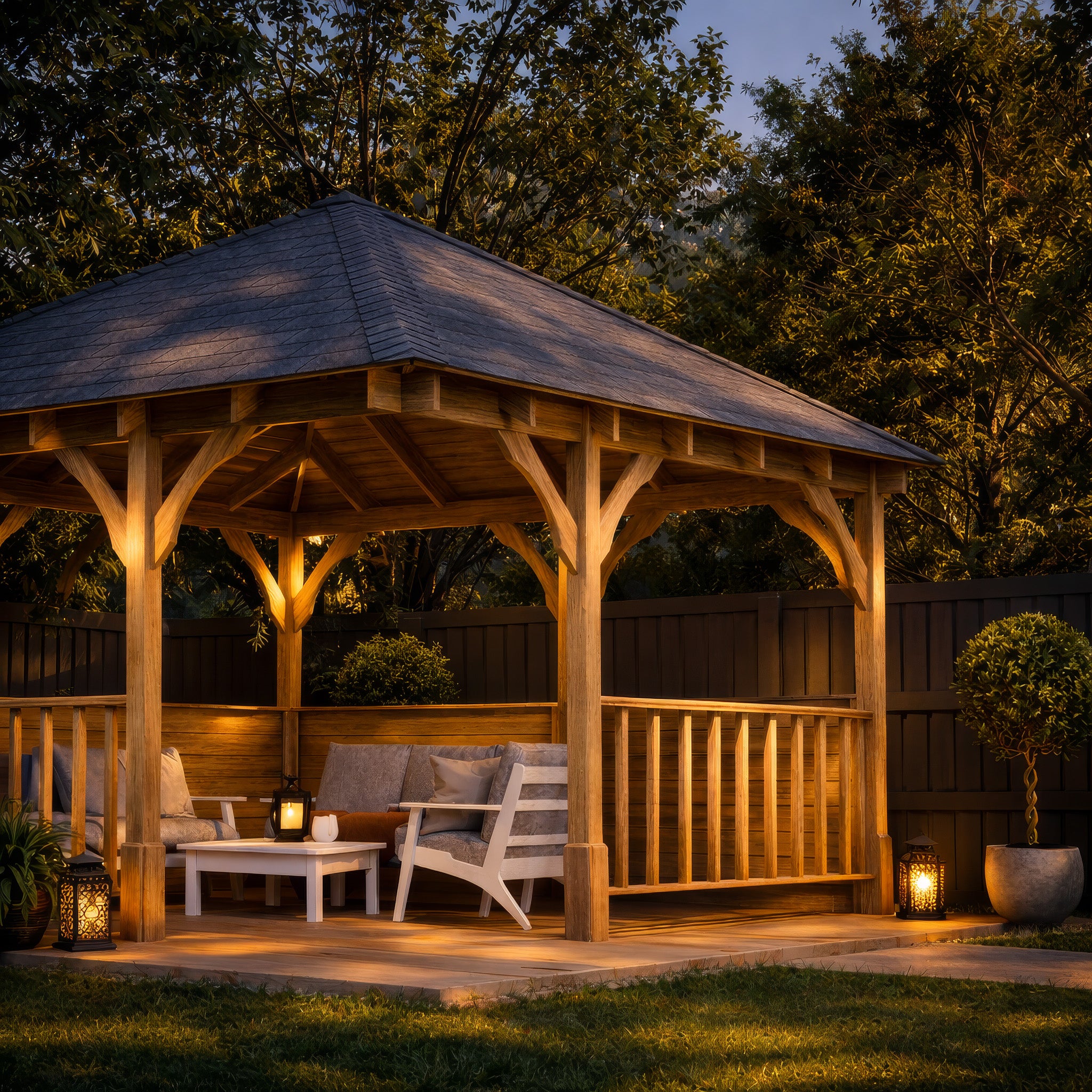Luffenham Apex Gazebo - Light Green - 4m Width x 4m Length