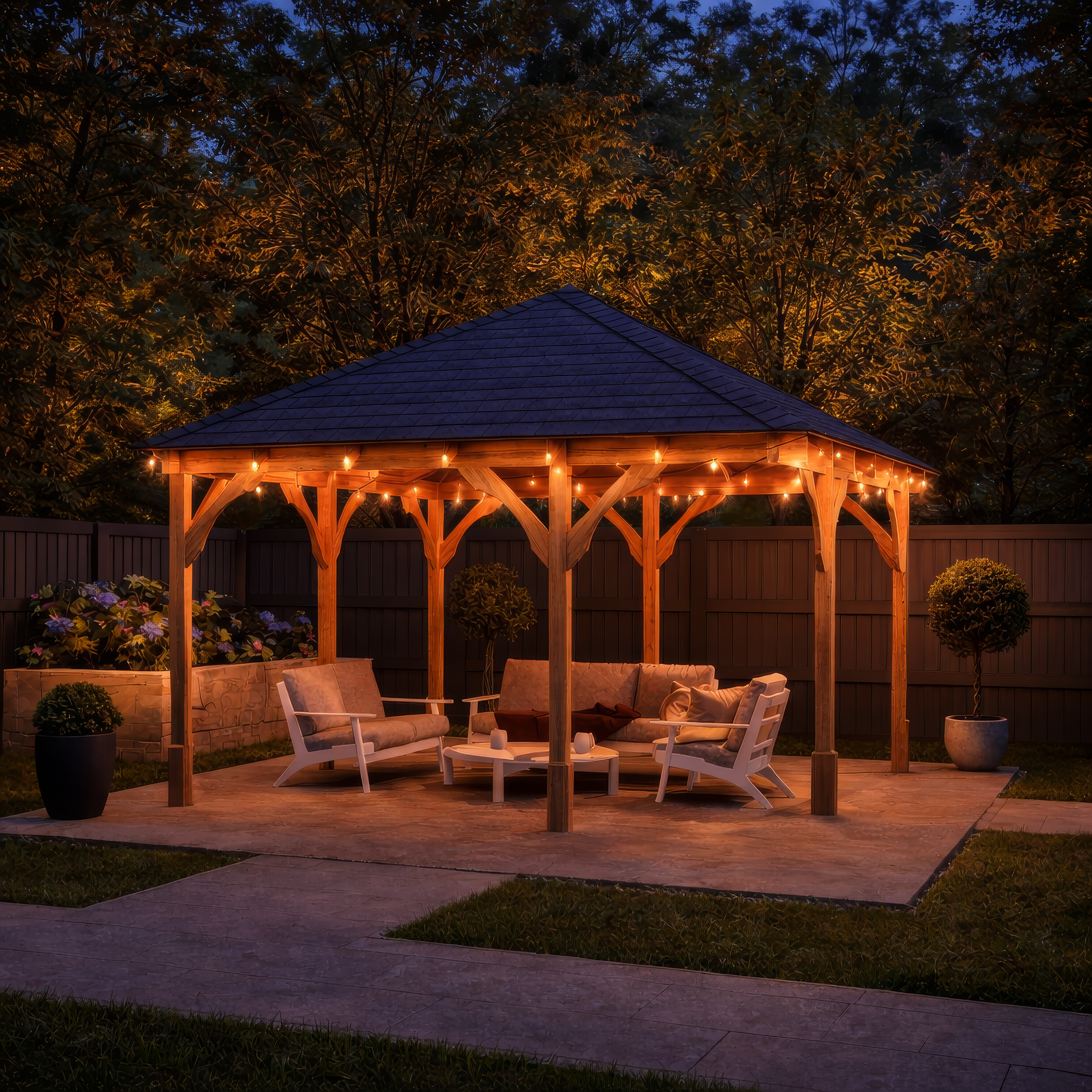 Luffenham Apex Gazebo - Light Green - 4m Width x 4m Length