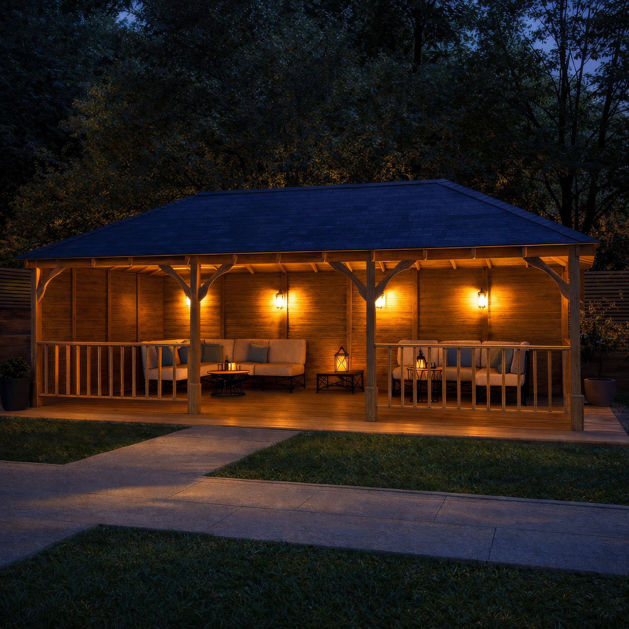 Lyndon Apex Gazebo - Light Green - 3m Width x 7m Length