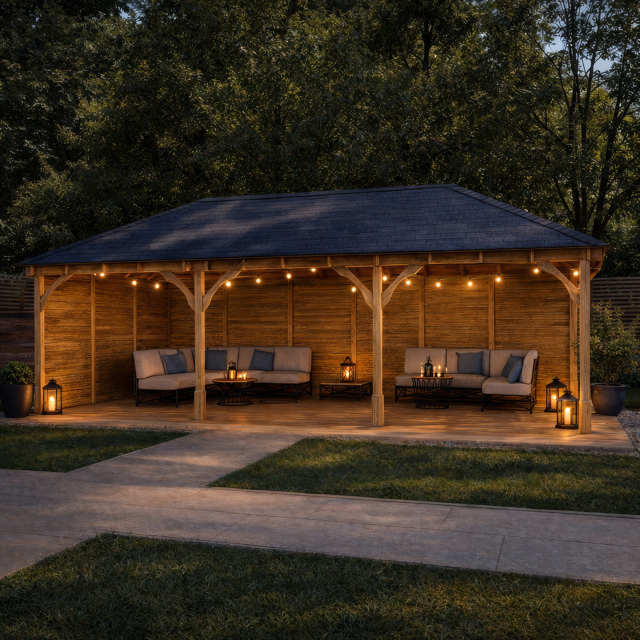 Lyndon Apex Gazebo - Light Green - 3m Width x 7m Length