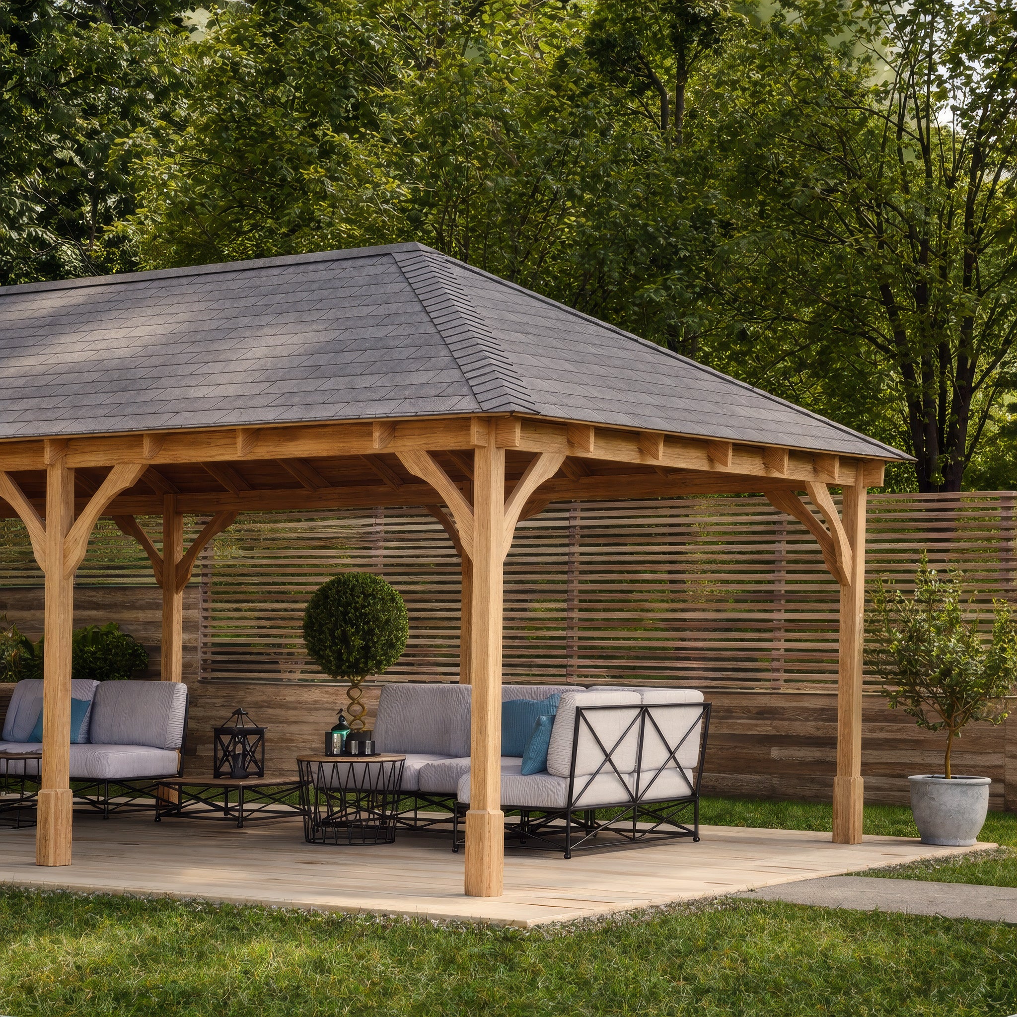 Lyndon Apex Gazebo - Light Green - 3m Width x 7m Length