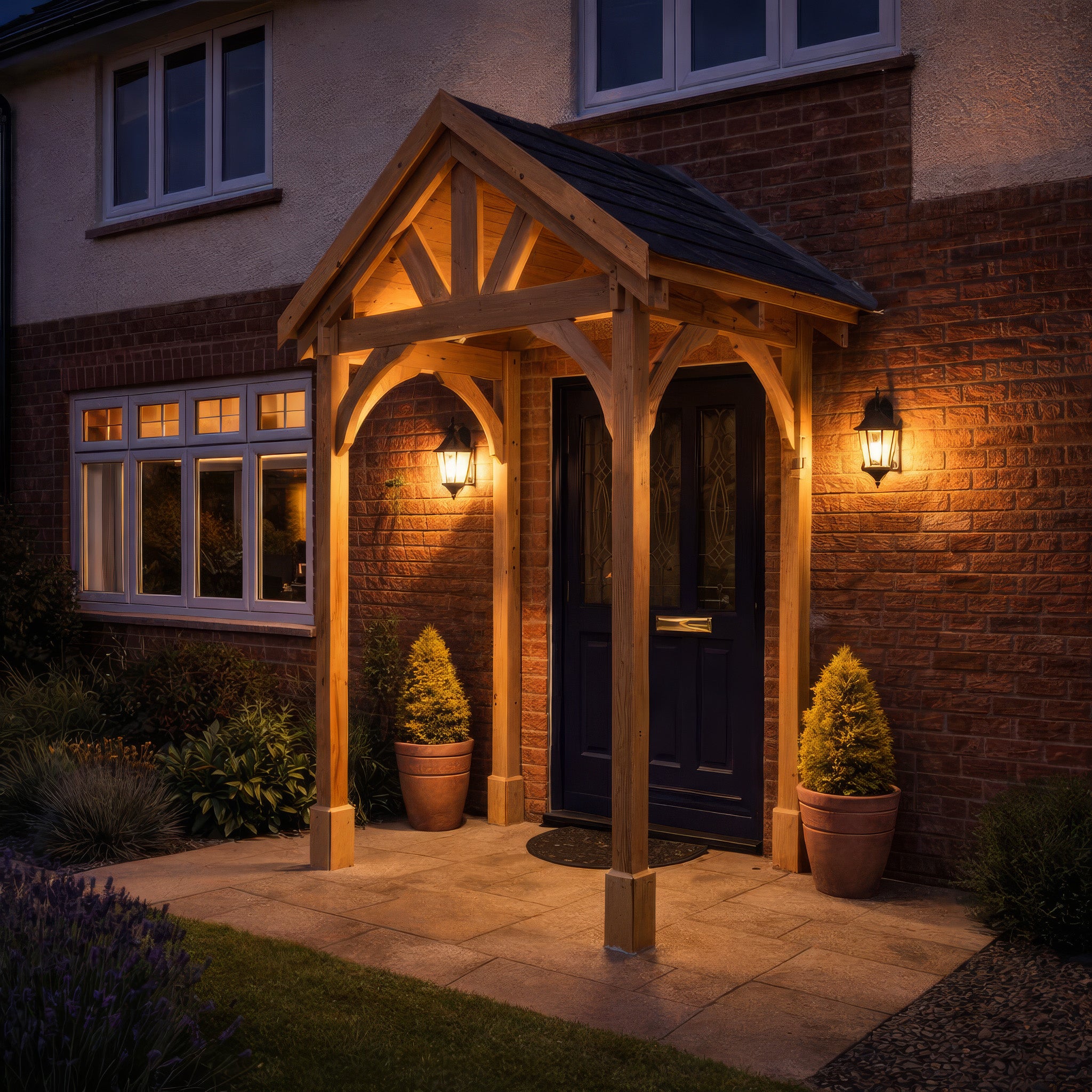 Felt Shingle Roof Porch - Light Green - 1.22m Depth x 1.8m Width