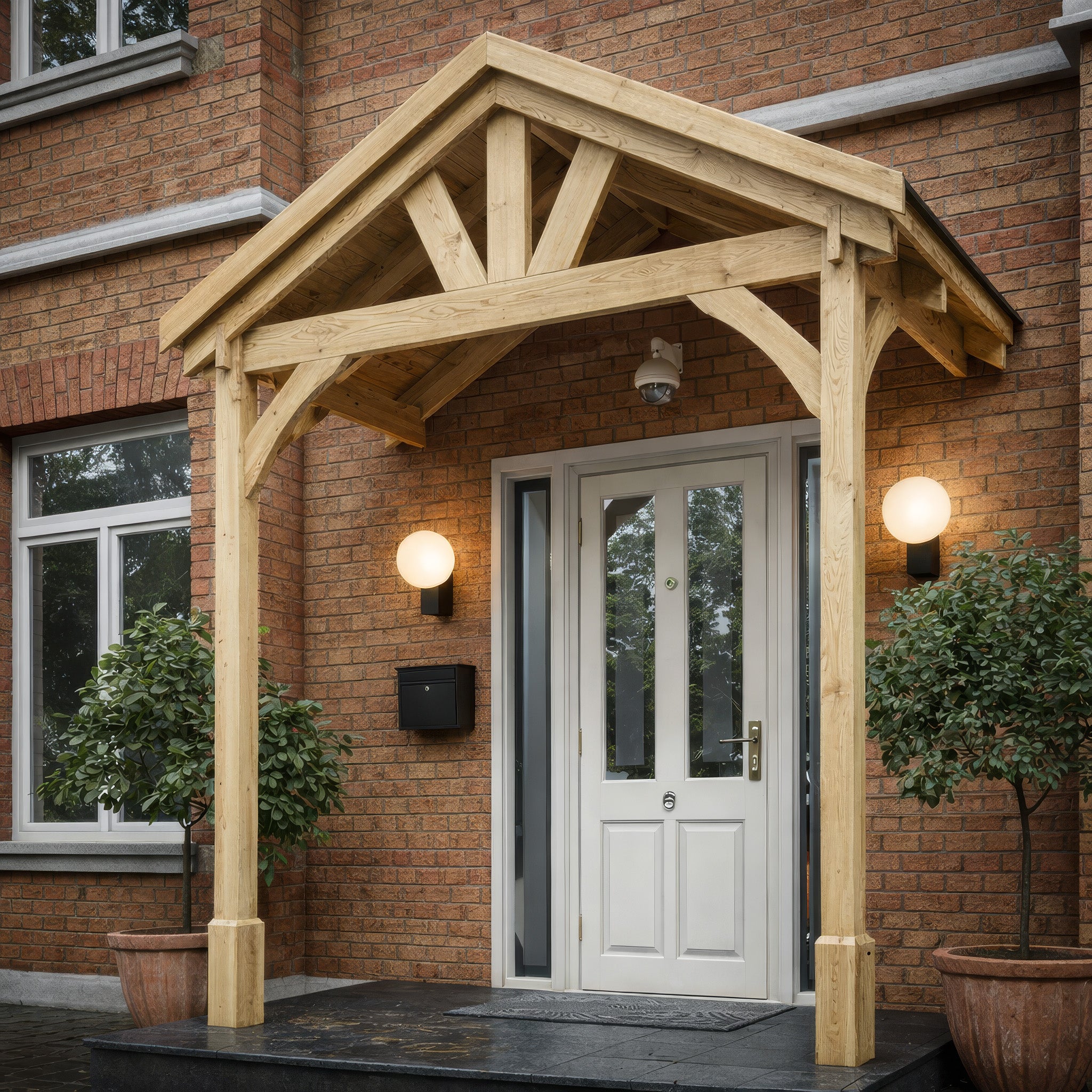 Felt Shingle Roof Porch - Light Green - 1.22m Depth x 2.4m Width