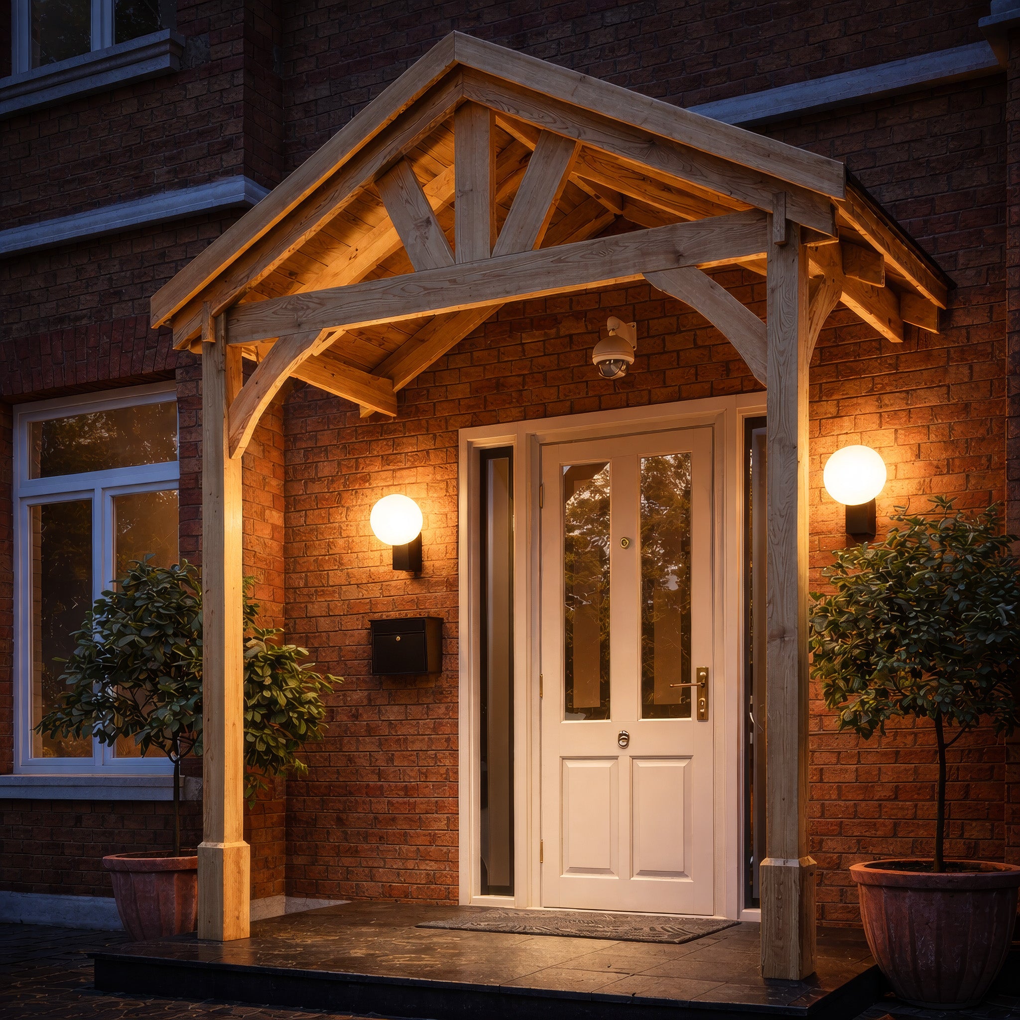Felt Shingle Roof Porch - Light Green - 1.22m Depth x 2.4m Width