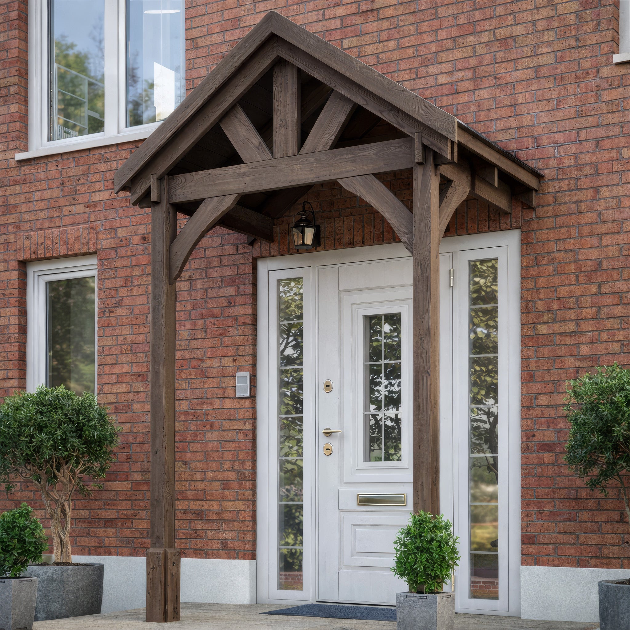 Felt Shingle Roof Porch - Rustic Brown - 1.22m Depth x 1.8m Width