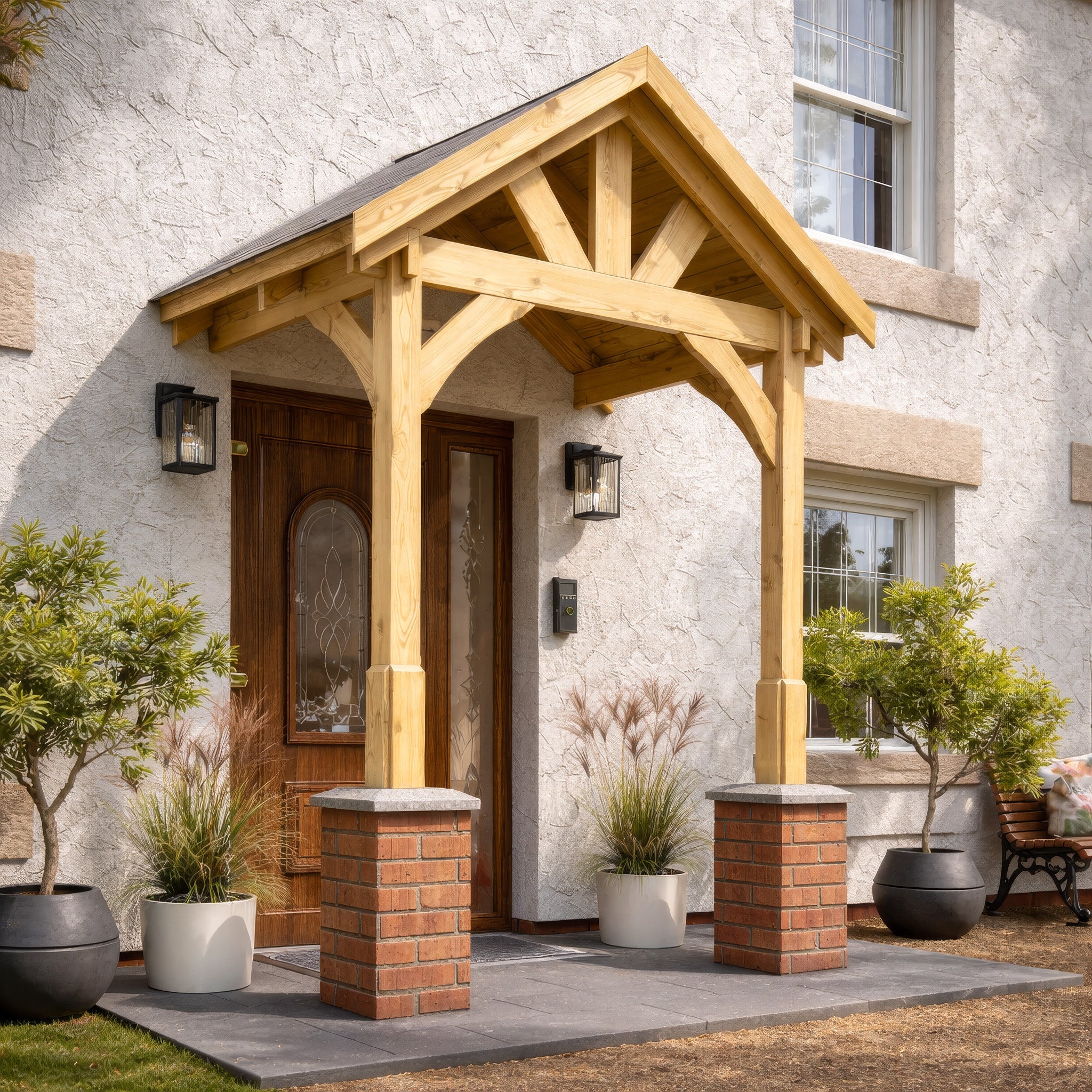Slate Tile Roof Porch - Light Green - 1.22m Depth x 1.8m Width