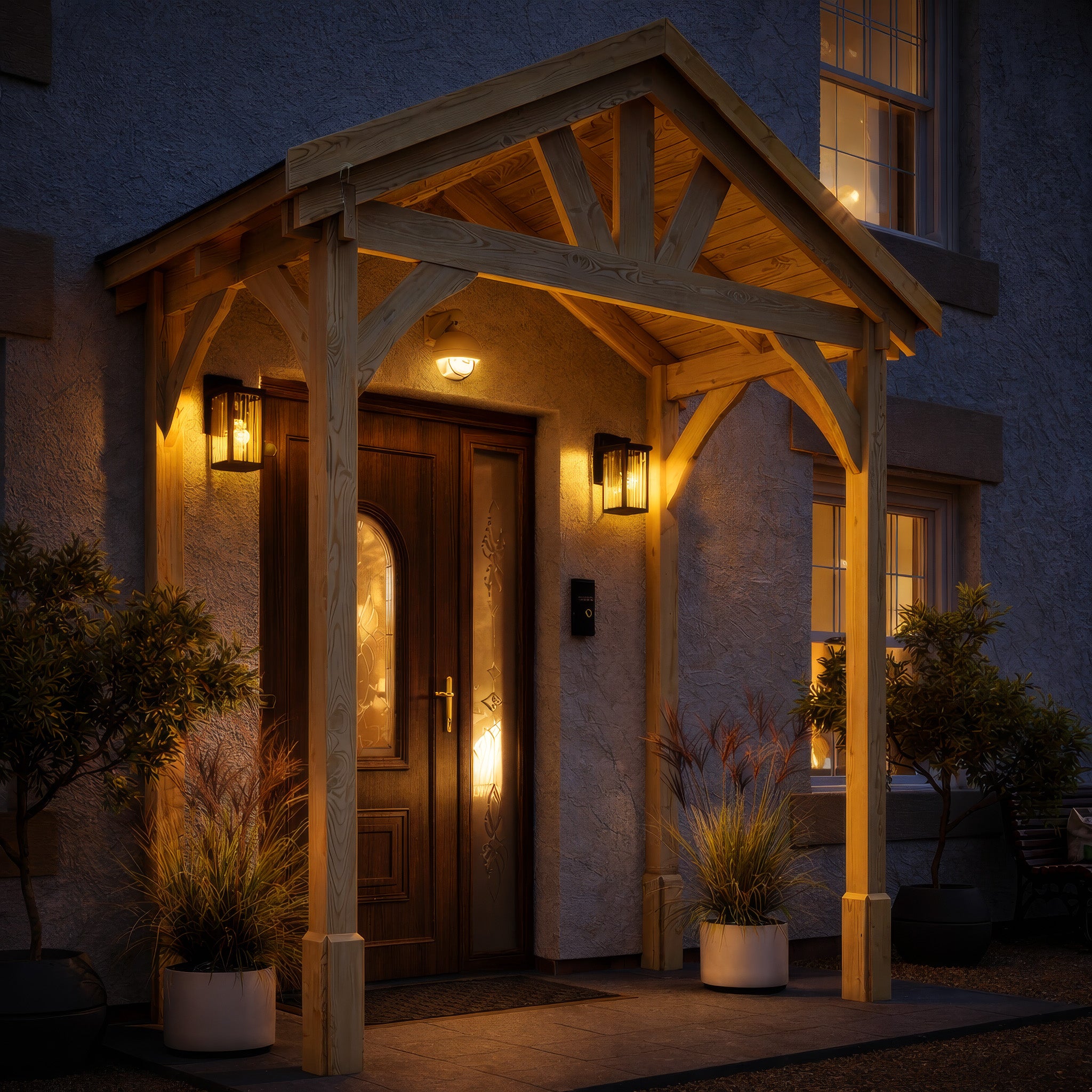 Slate Tile Roof Porch - Light Green - 1.22m Depth x 2.4m Width