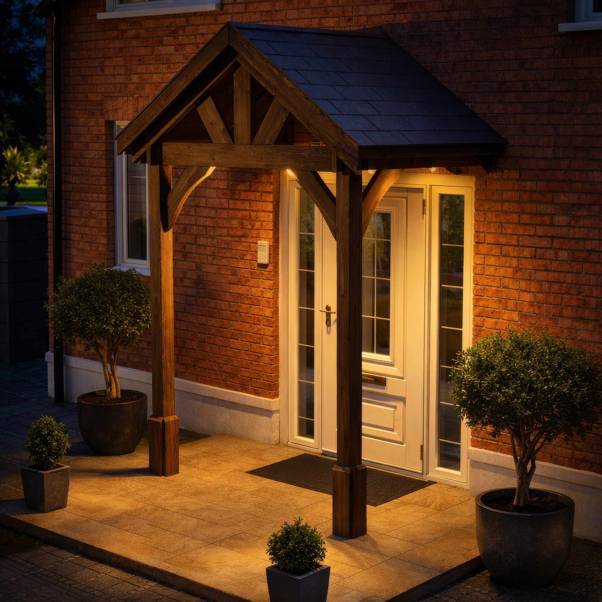 Slate Tile Roof Porch - Rustic Brown - 1.22m Depth x 1.8m Width