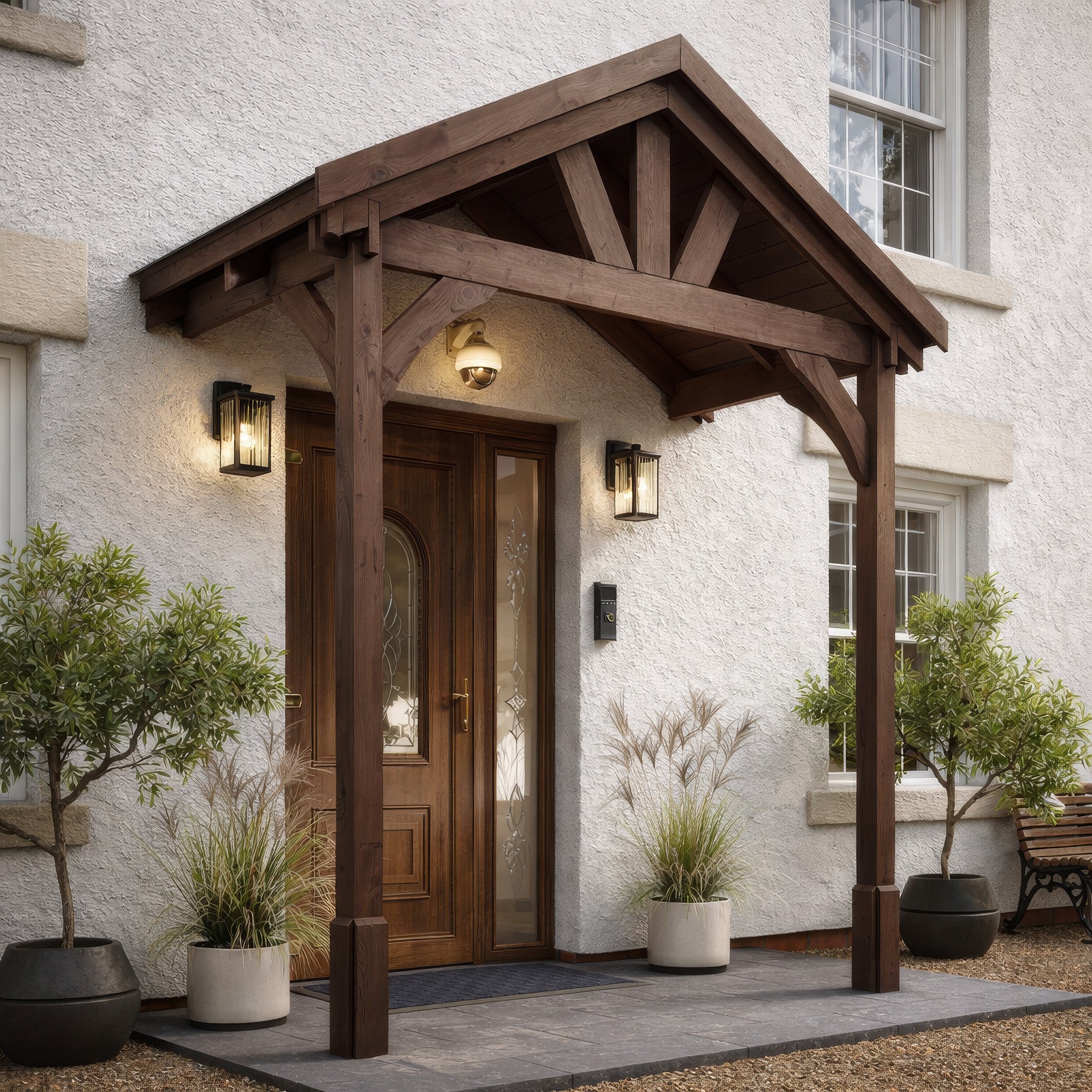 Slate Tile Roof Porch - Rustic Brown - 1.22m Depth x 2.4m Width