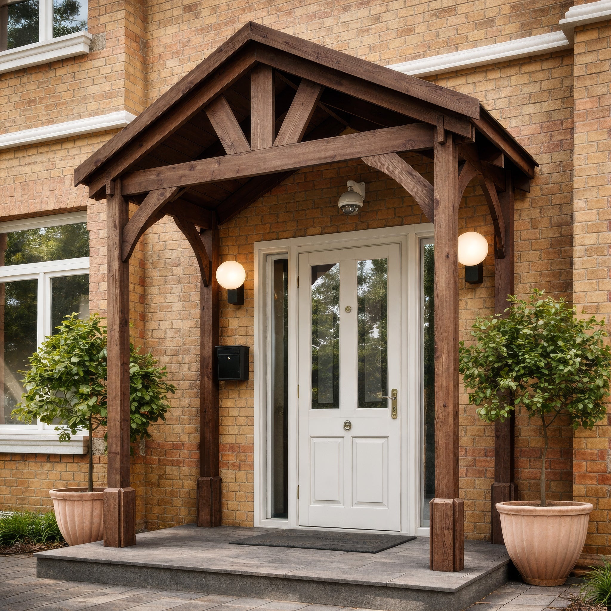 Slate Tile Roof Porch - Rustic Brown - 1.22m Depth x 2.4m Width