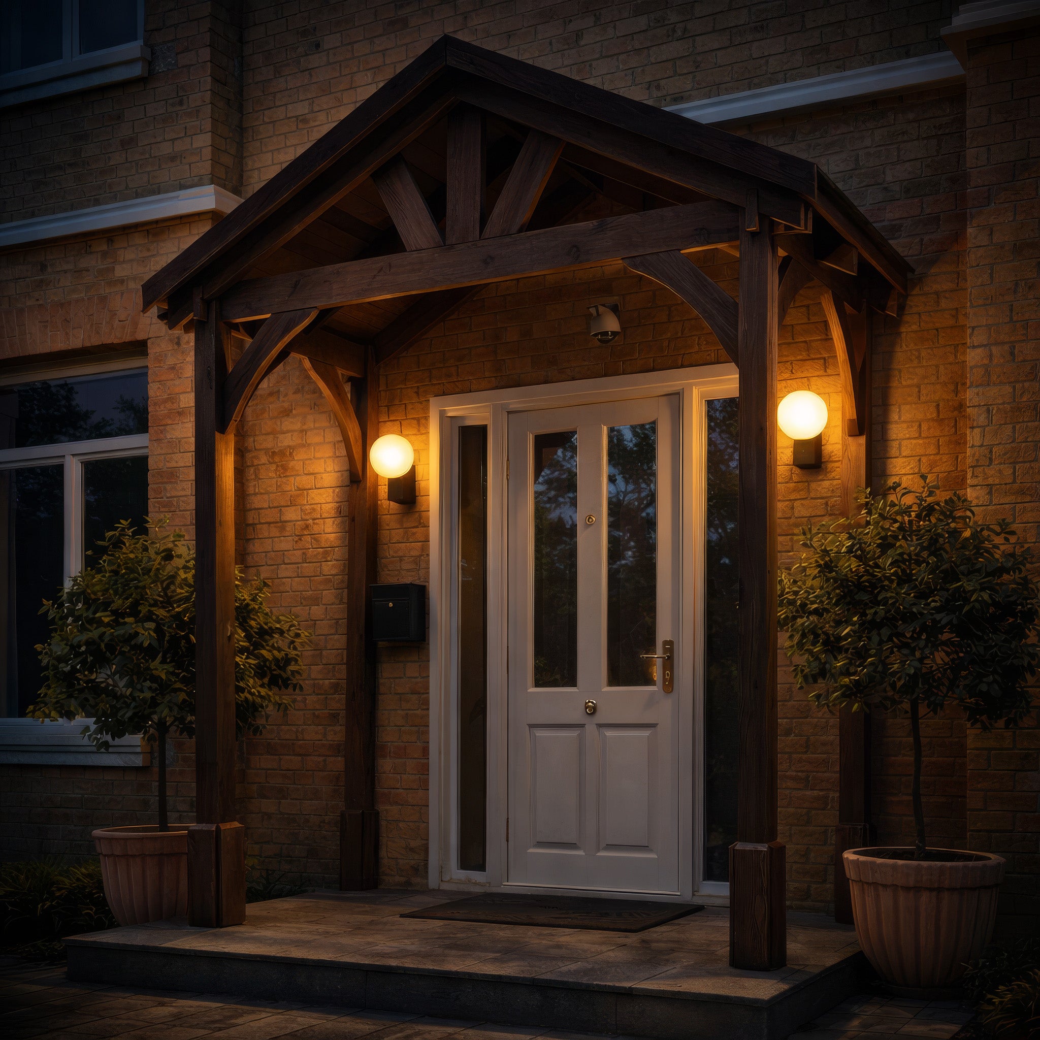 Slate Tile Roof Porch - Rustic Brown - 1.22m Depth x 2.4m Width