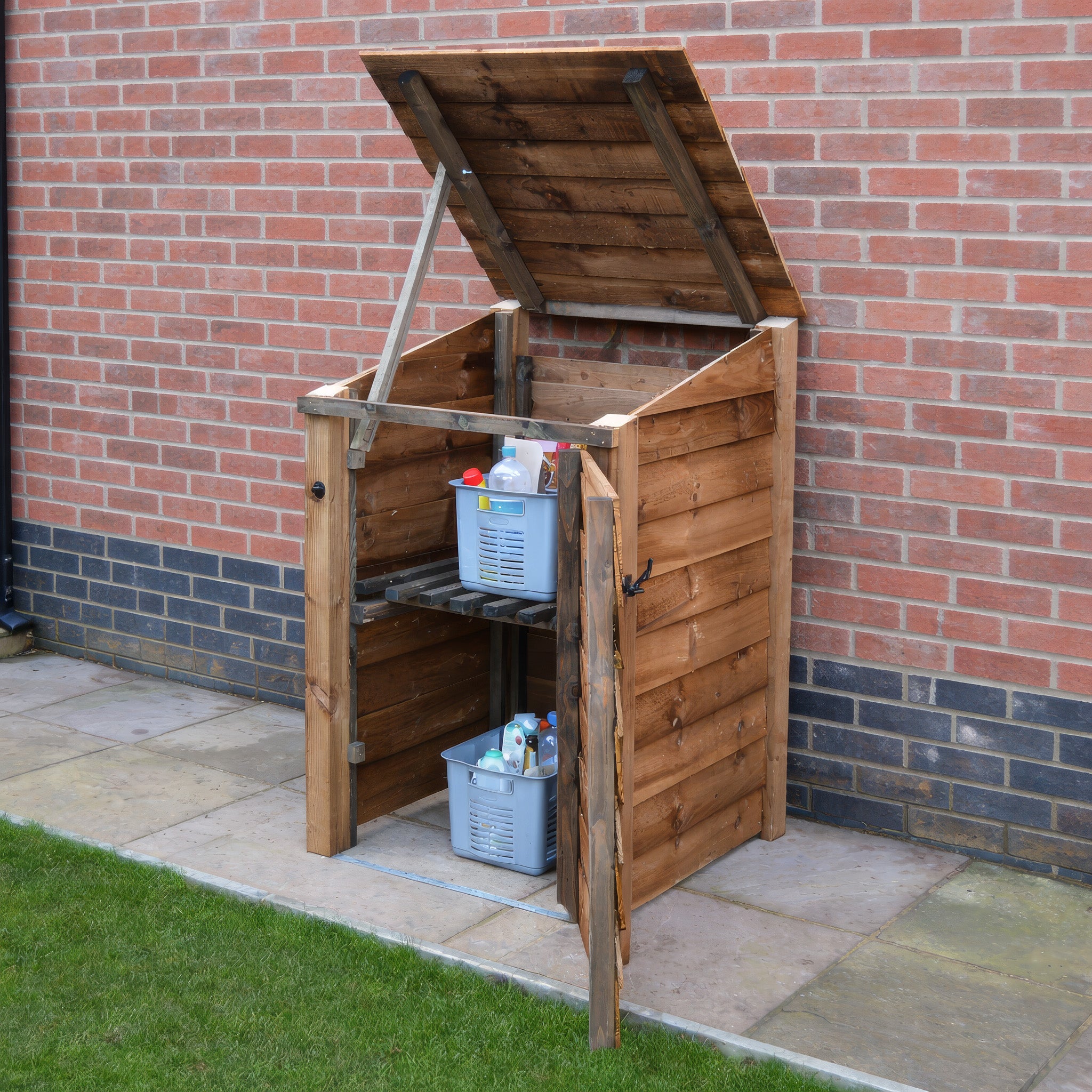 Morcott Single Recycling Store - Rustic Brown