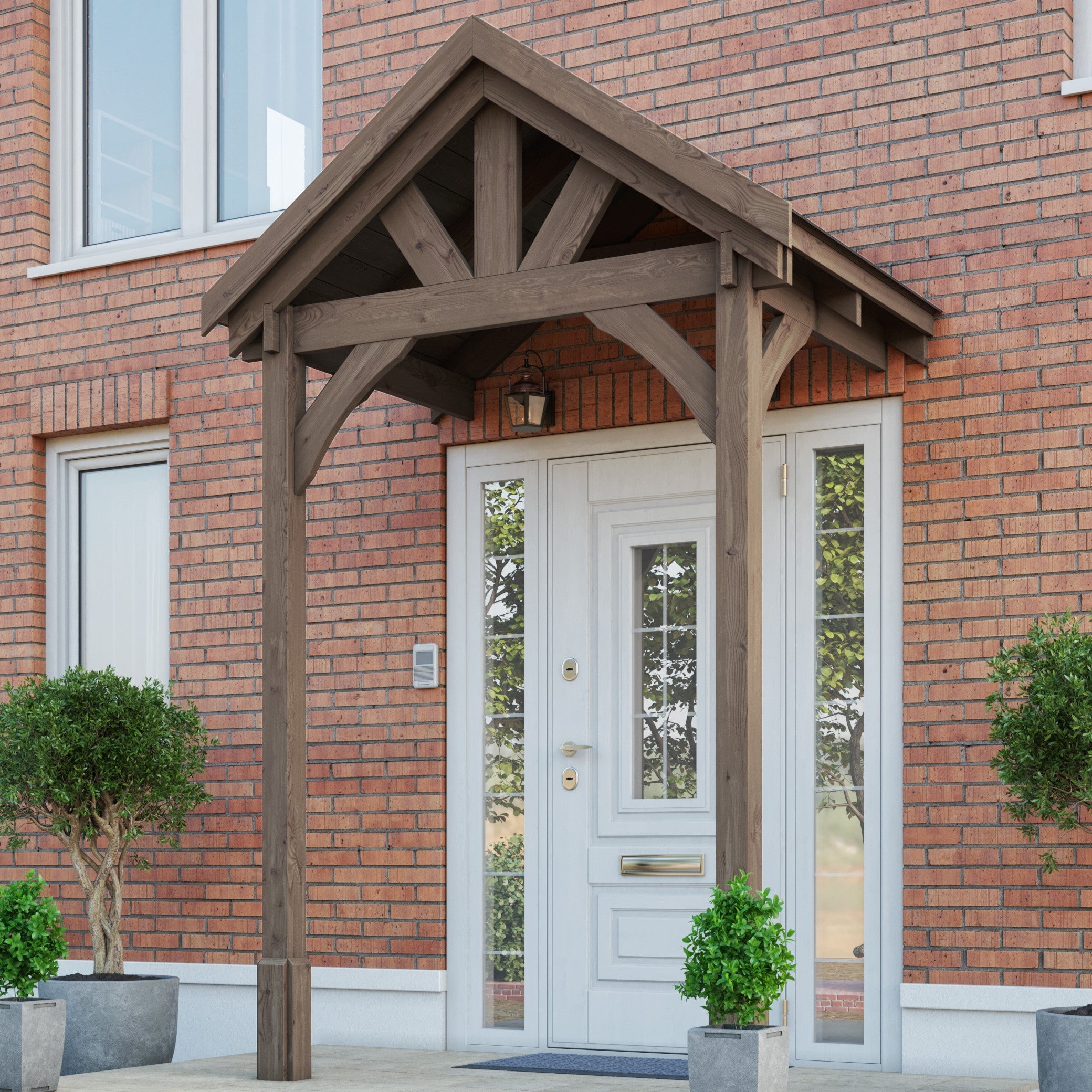 Felt Shingle Roof Porch - Rustic Brown - 1.22m Depth x 1.8m Width