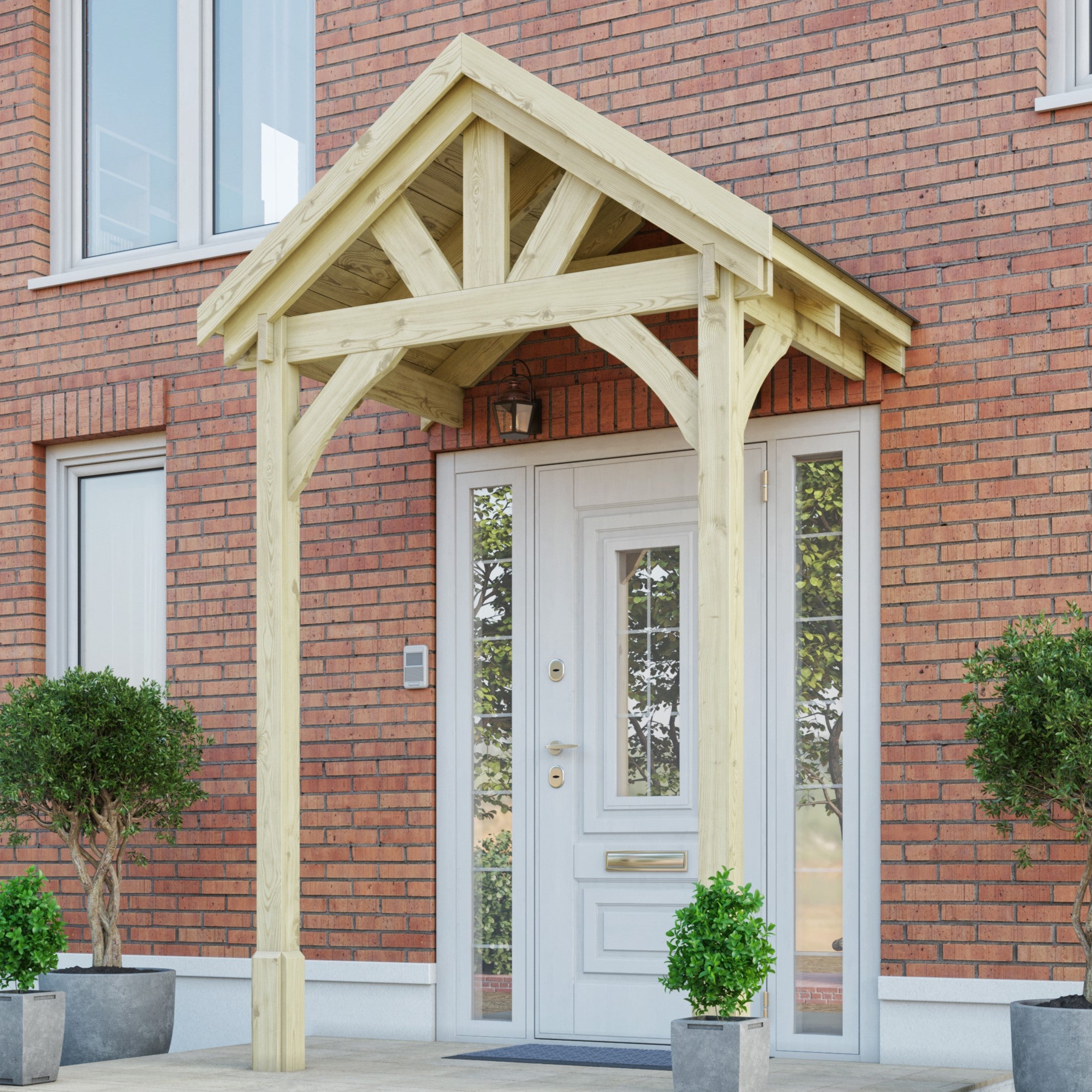 Felt Shingle Roof Porch - Light Green - 1.22m Depth x 1.8m Width