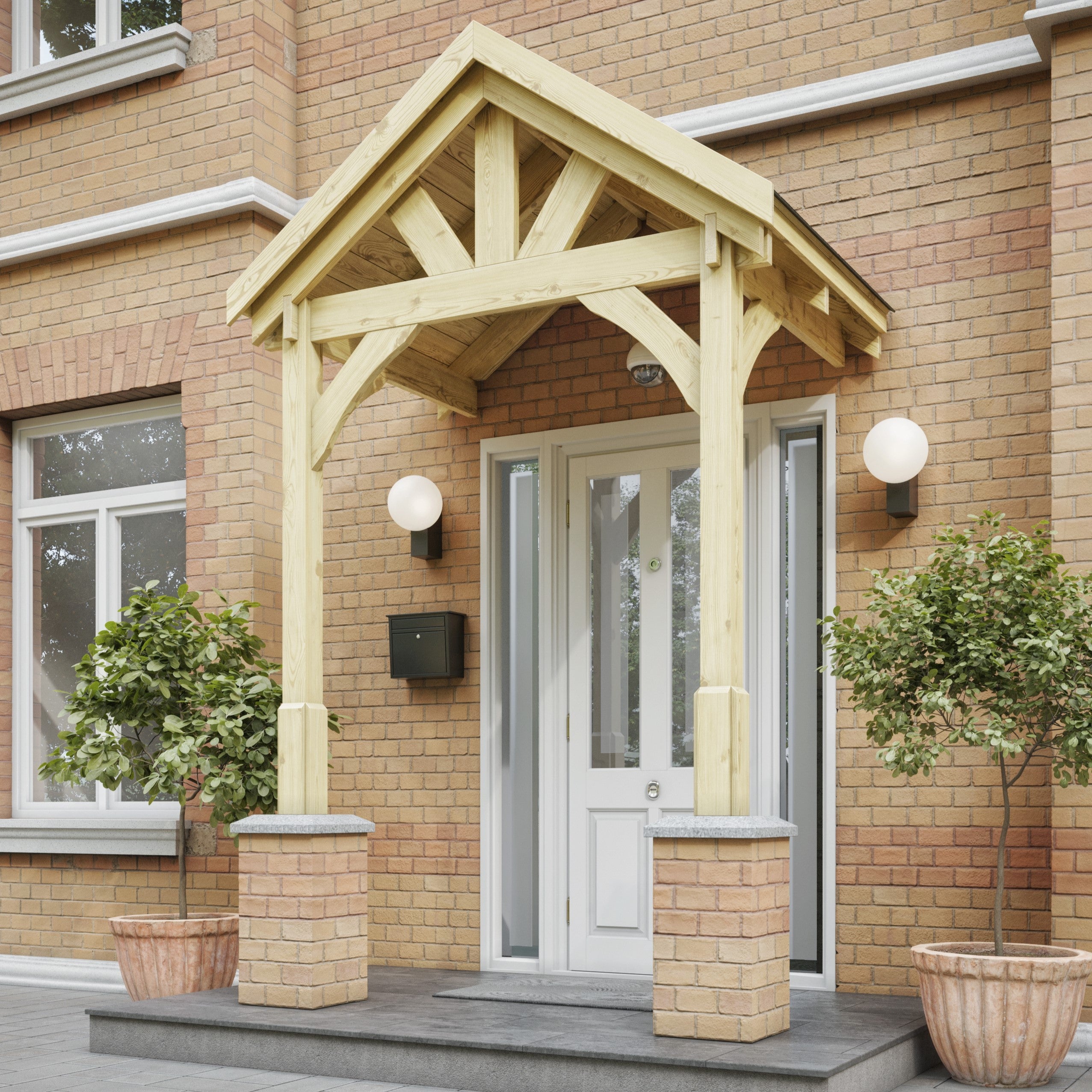 Felt Shingle Roof Porch - Light Green - 1.22m Depth x 1.8m Width