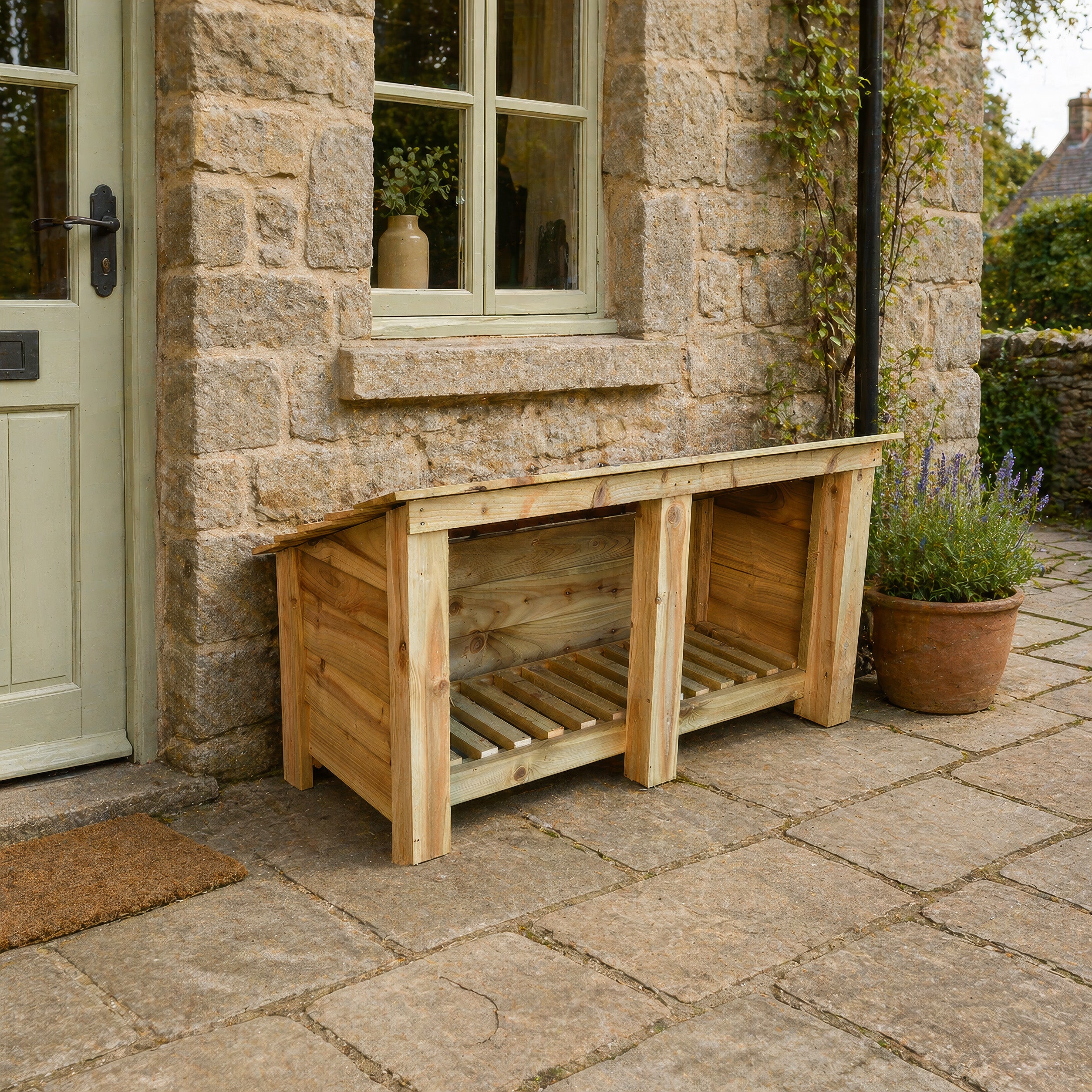 Langham Major Boot Store - Light Green - Slatted Base